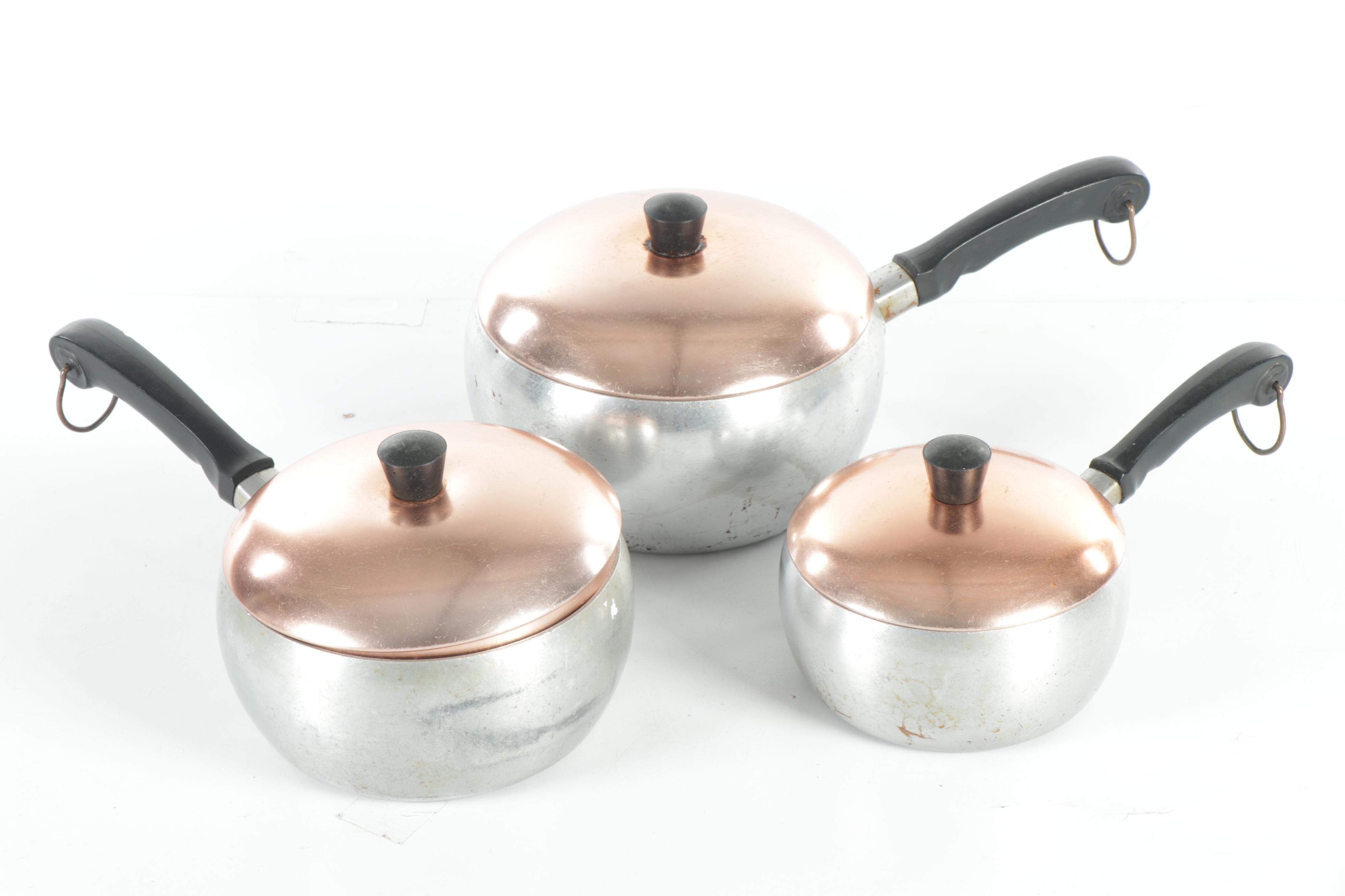 Collection of Revere Ware Pots and Pans