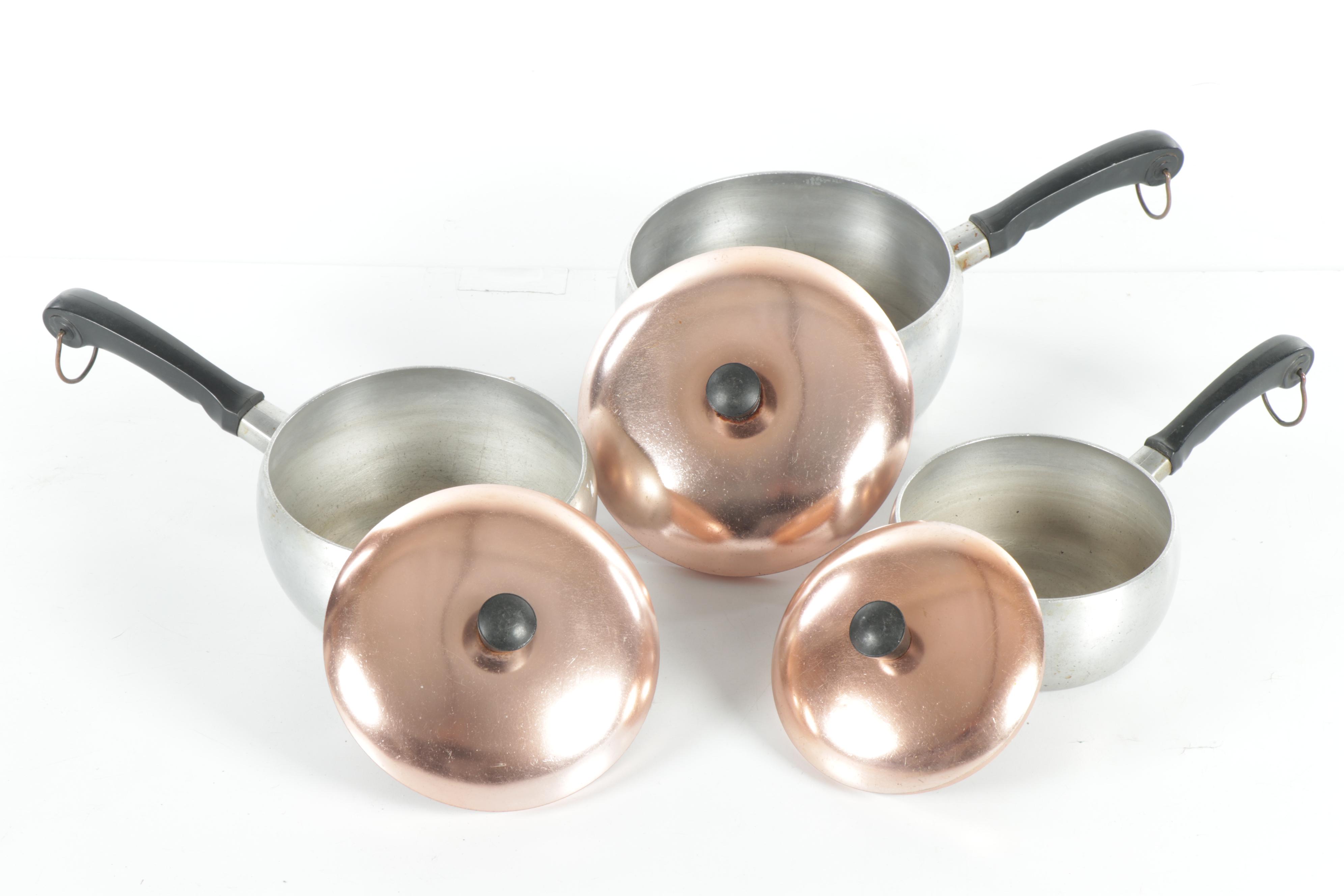 Collection of Revere Ware Pots and Pans