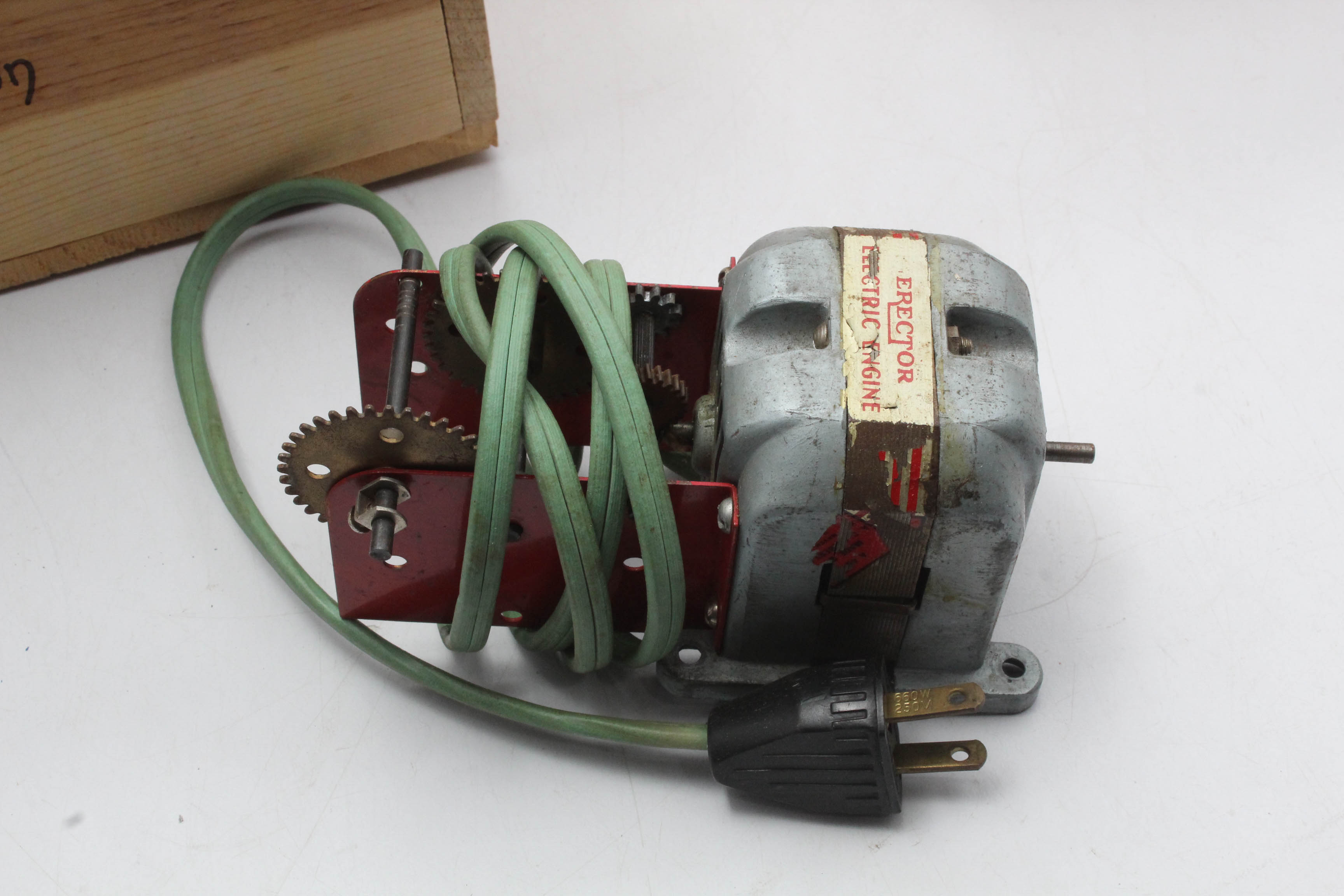 Vintage Erector Set and Tinker Toys With Wooden Boxes