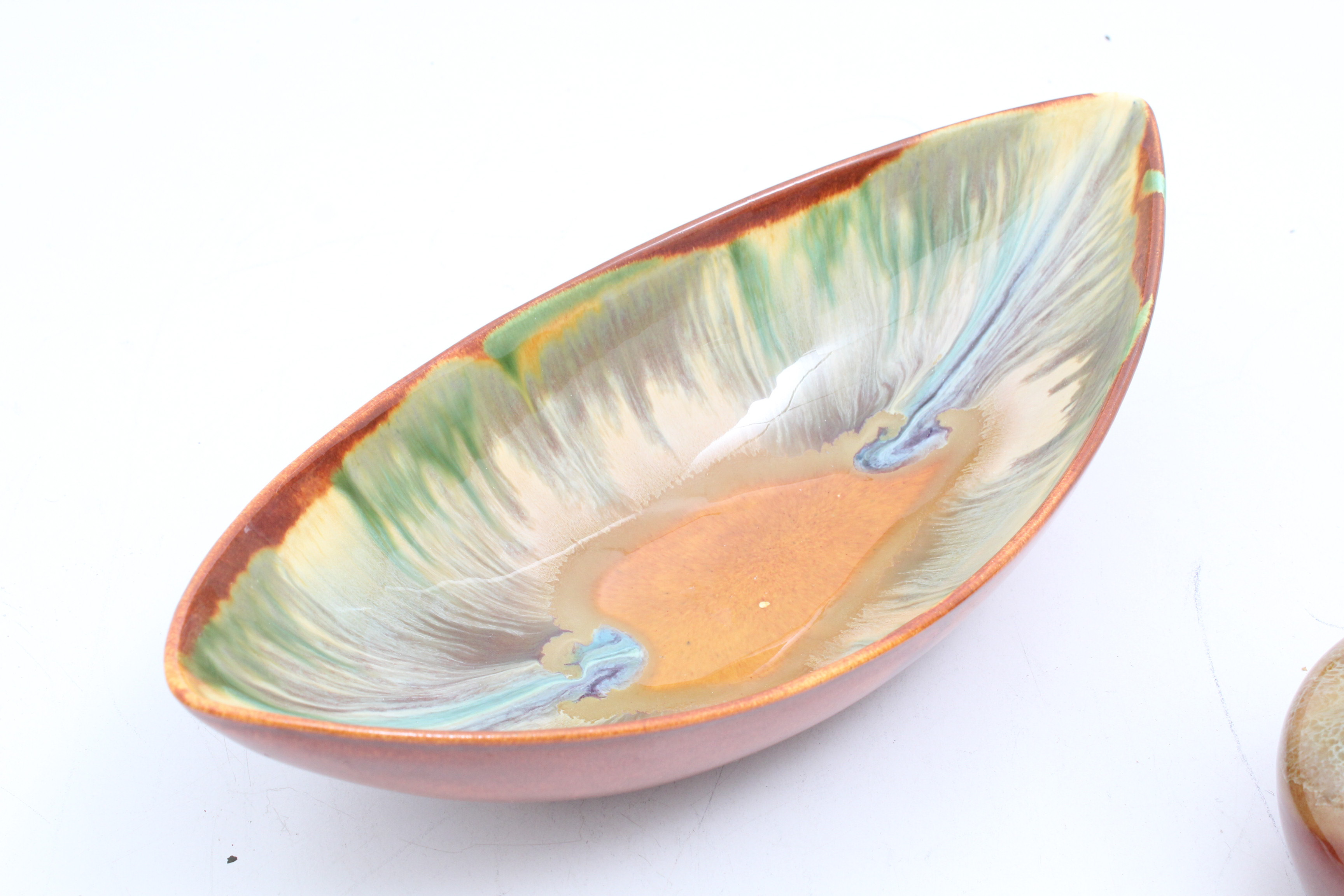 Royal Haeger Briar Agate Bowl and Vase, Mid Century Everything But