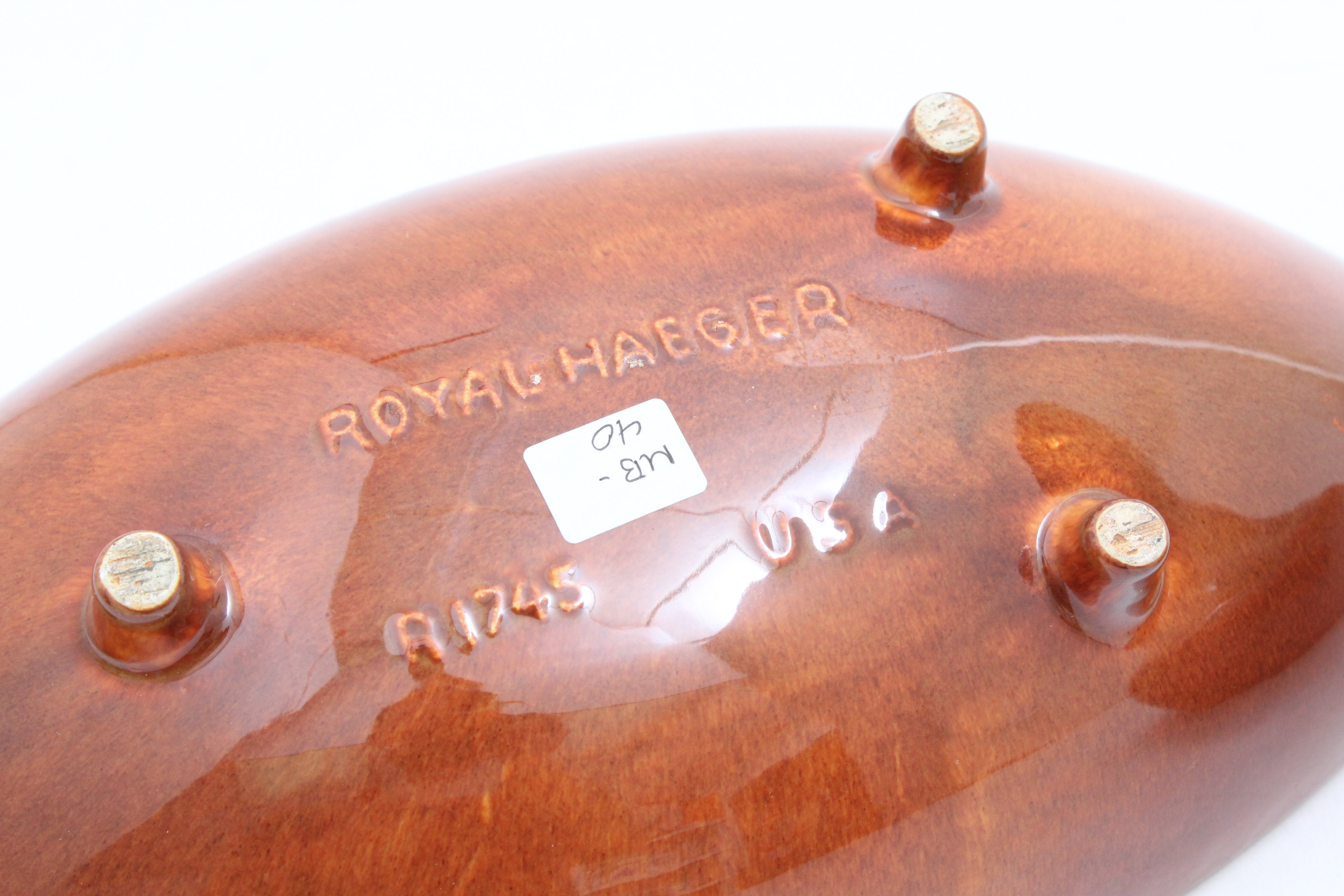 Royal Haeger Briar Agate Bowl and Vase, Mid Century Everything But