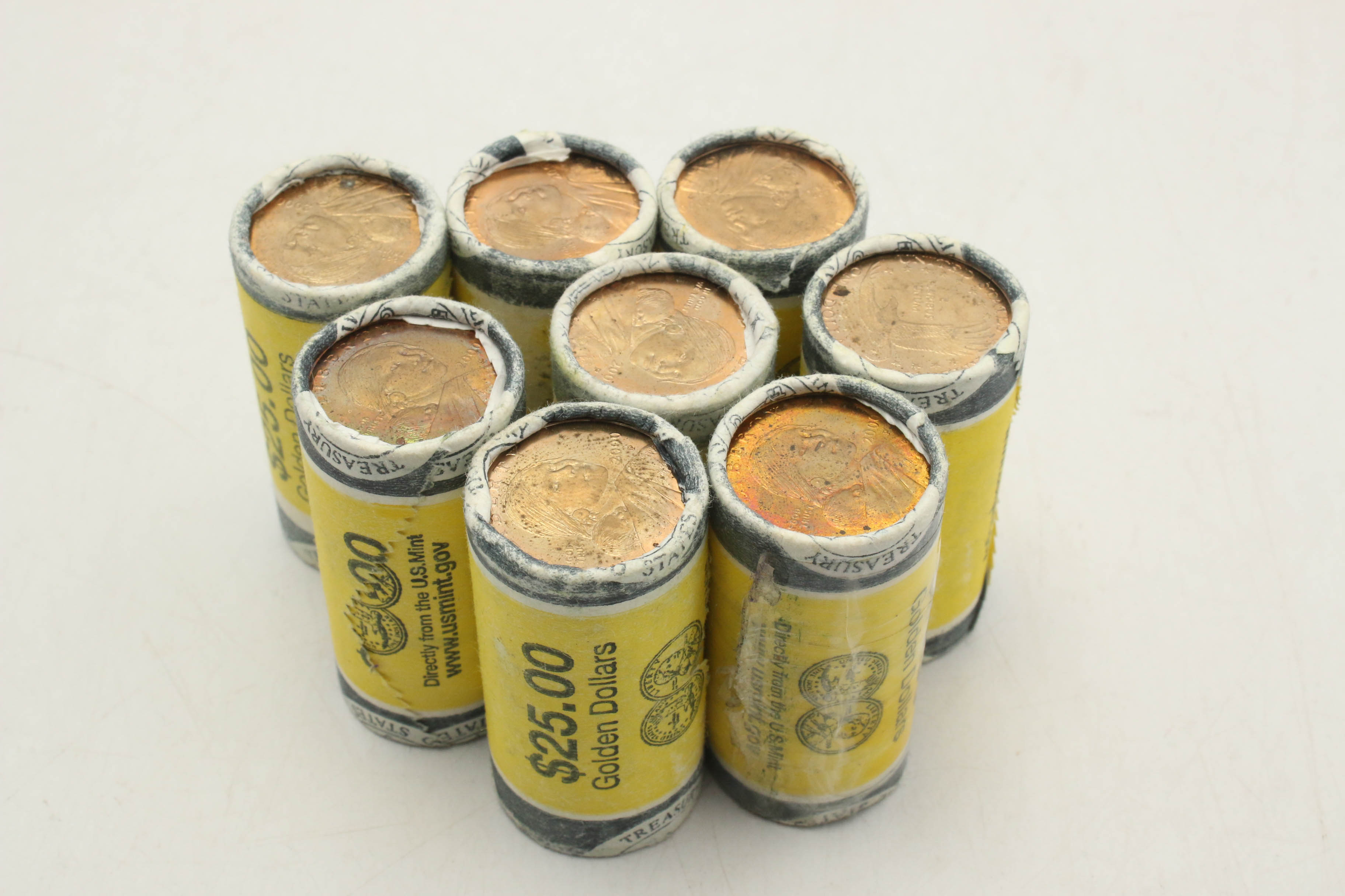 Sacagawea Dollar Coins in US Mint Rolls