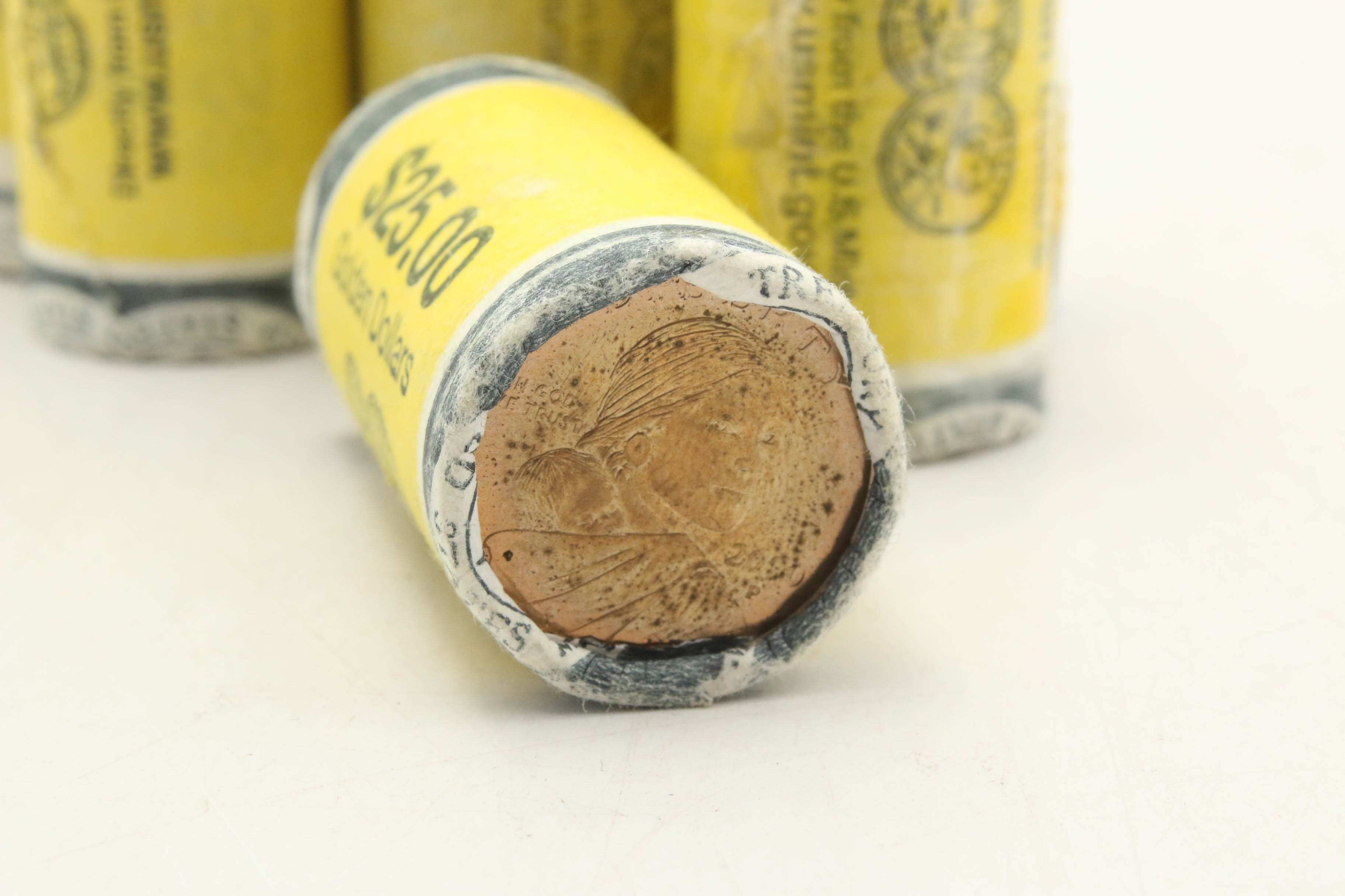 Sacagawea Dollar Coins in US Mint Rolls