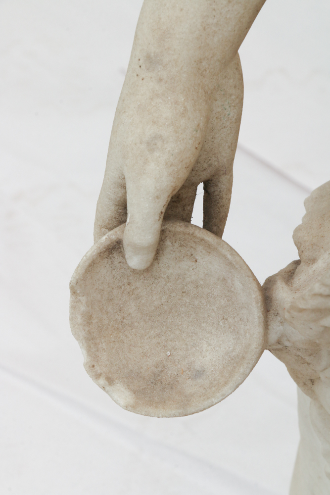 19th Century Marble Sculpture of Classical Figure on Pedestal