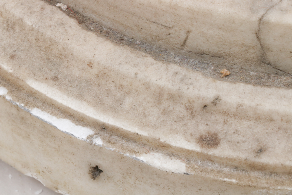 19th Century Marble Sculpture of Classical Figure on Pedestal