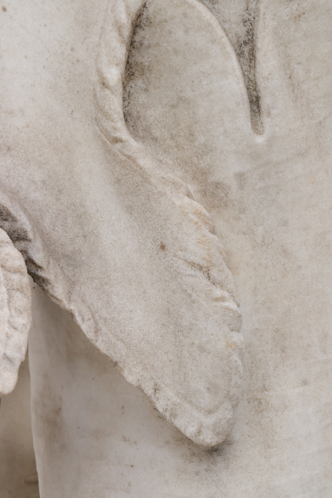19th Century Marble Sculpture of Classical Figure on Pedestal