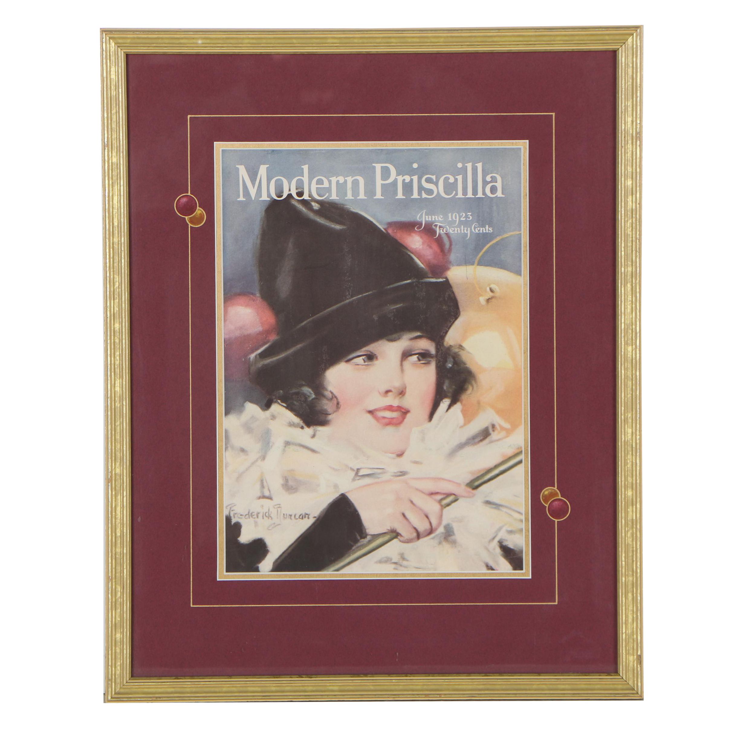 Offset Lithograph after Frederick Duncan "Modern Priscilla"