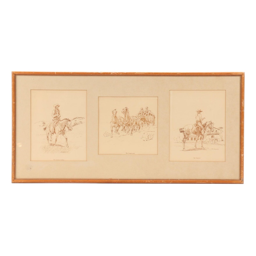 Charles R. Crouch Intaglio Prints of Western Scenes From "The Old Man & The Gun"
