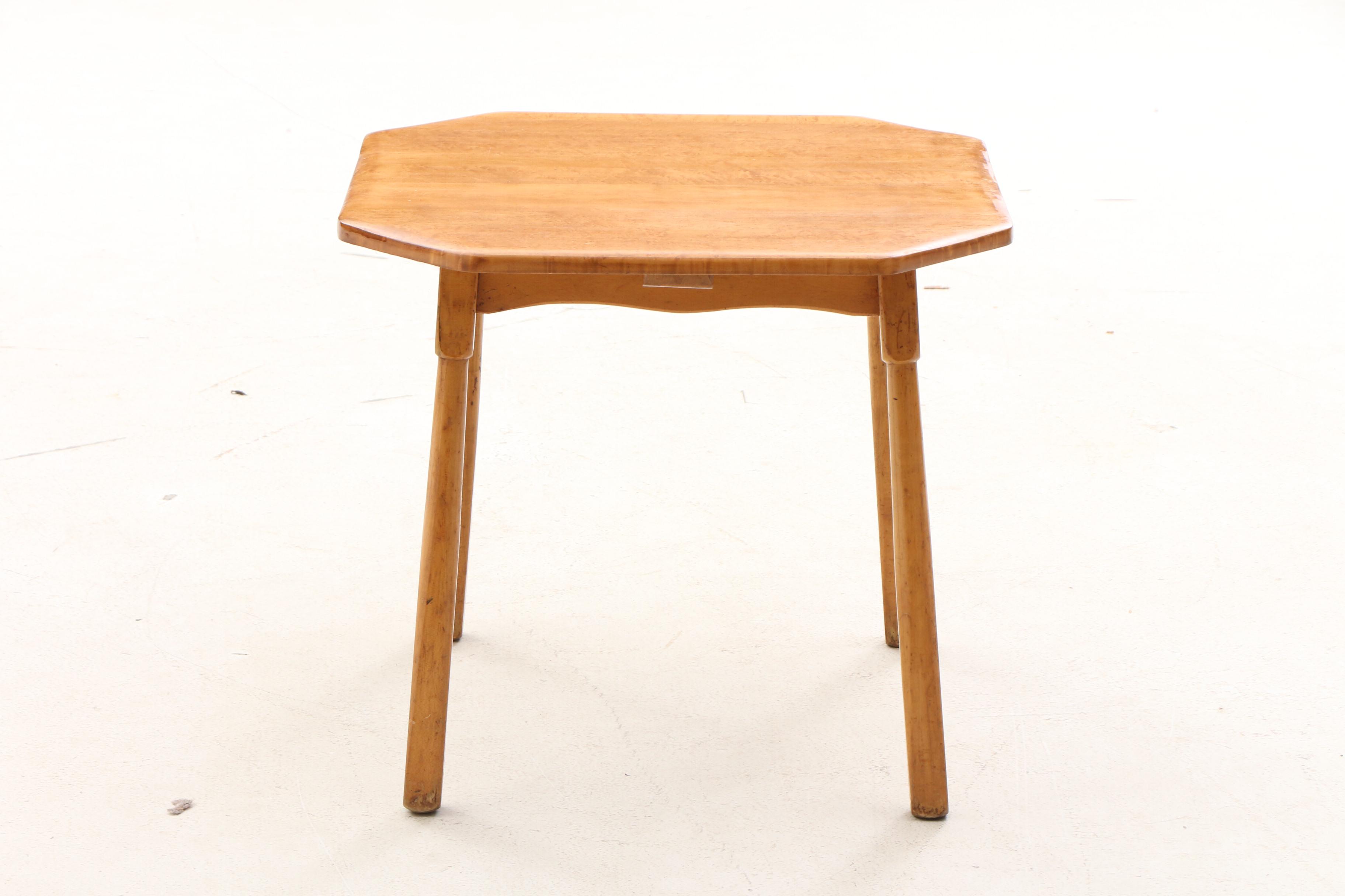 Tiger Maple Children's Table and Oak Chairs