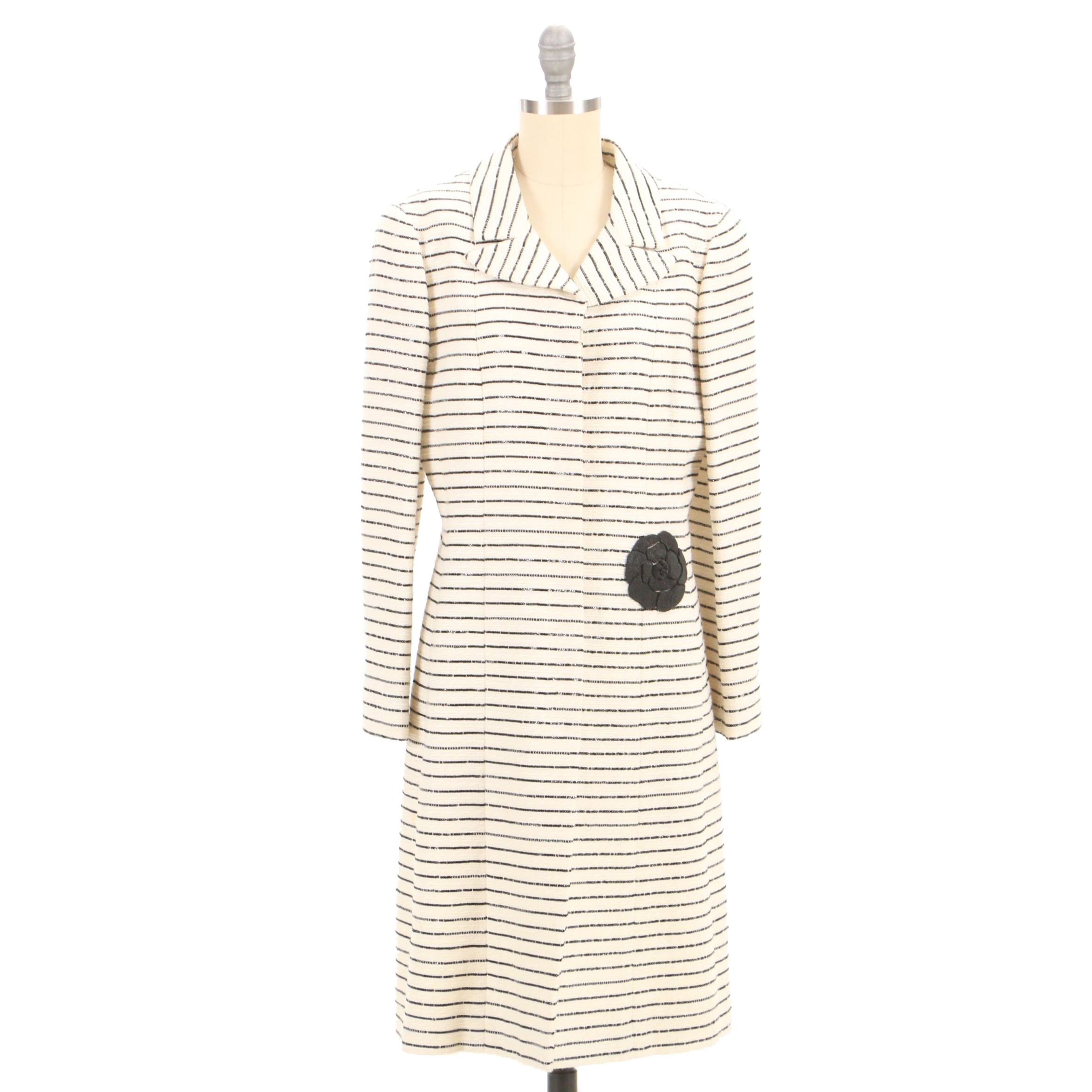 Chanel Cruise 2001 Collection Sequin Accented Tweed Coat