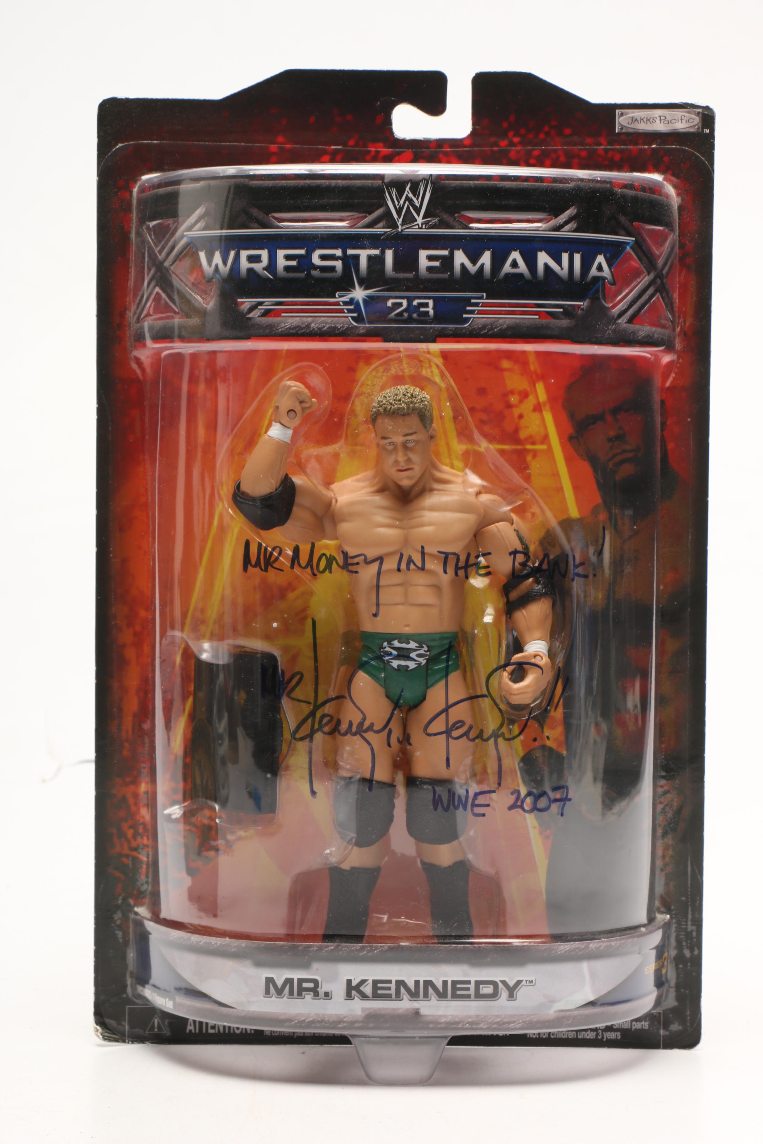 Ken "Mr. Kennedy" Anderson Signed Wrestlemania Box with Hulk Hogan Figure