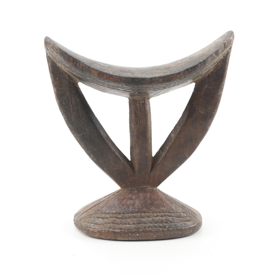 Ethiopian Carved Wood Headrest