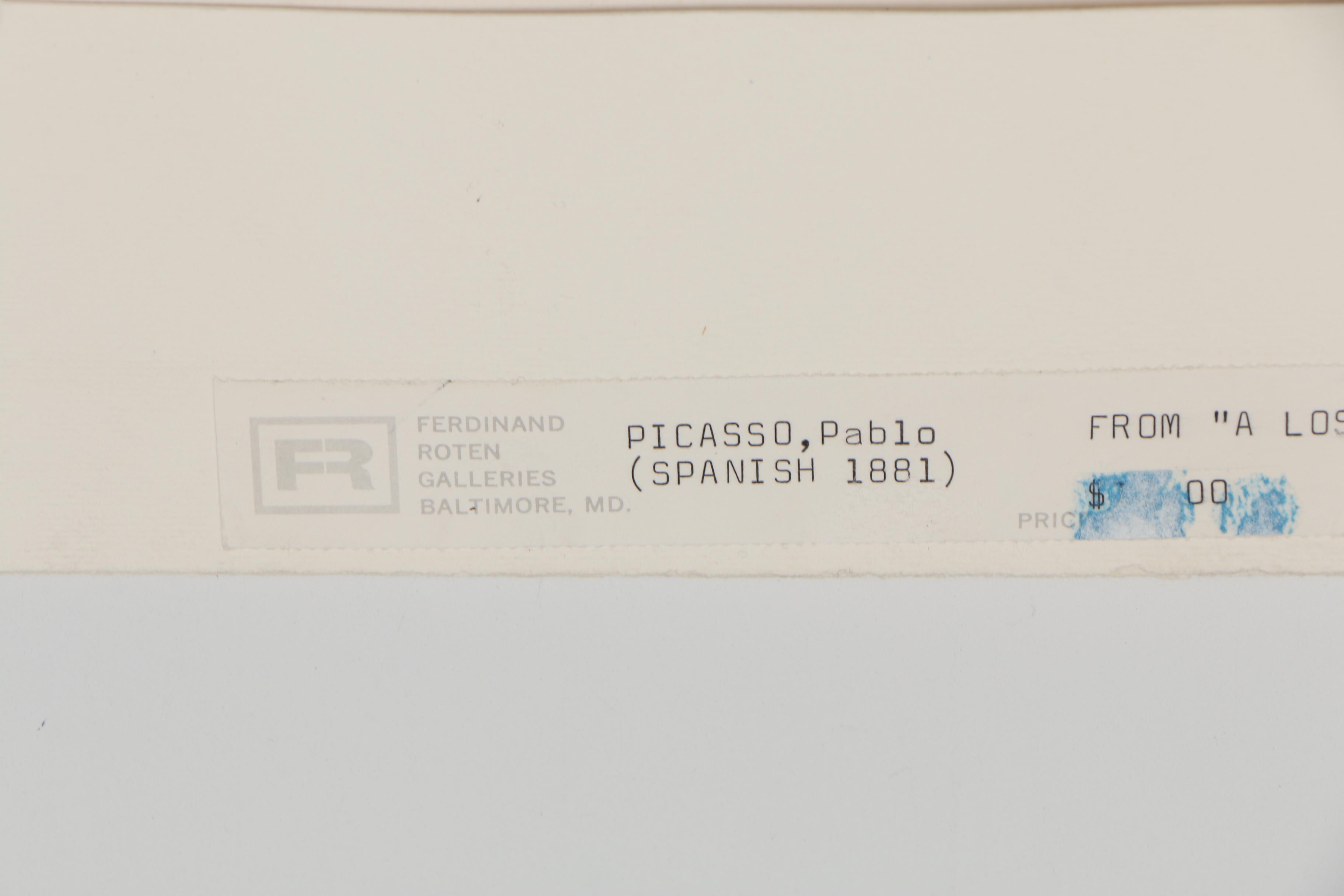 Pablo Picasso 1961 Lithograph "Jeu de la Cape"