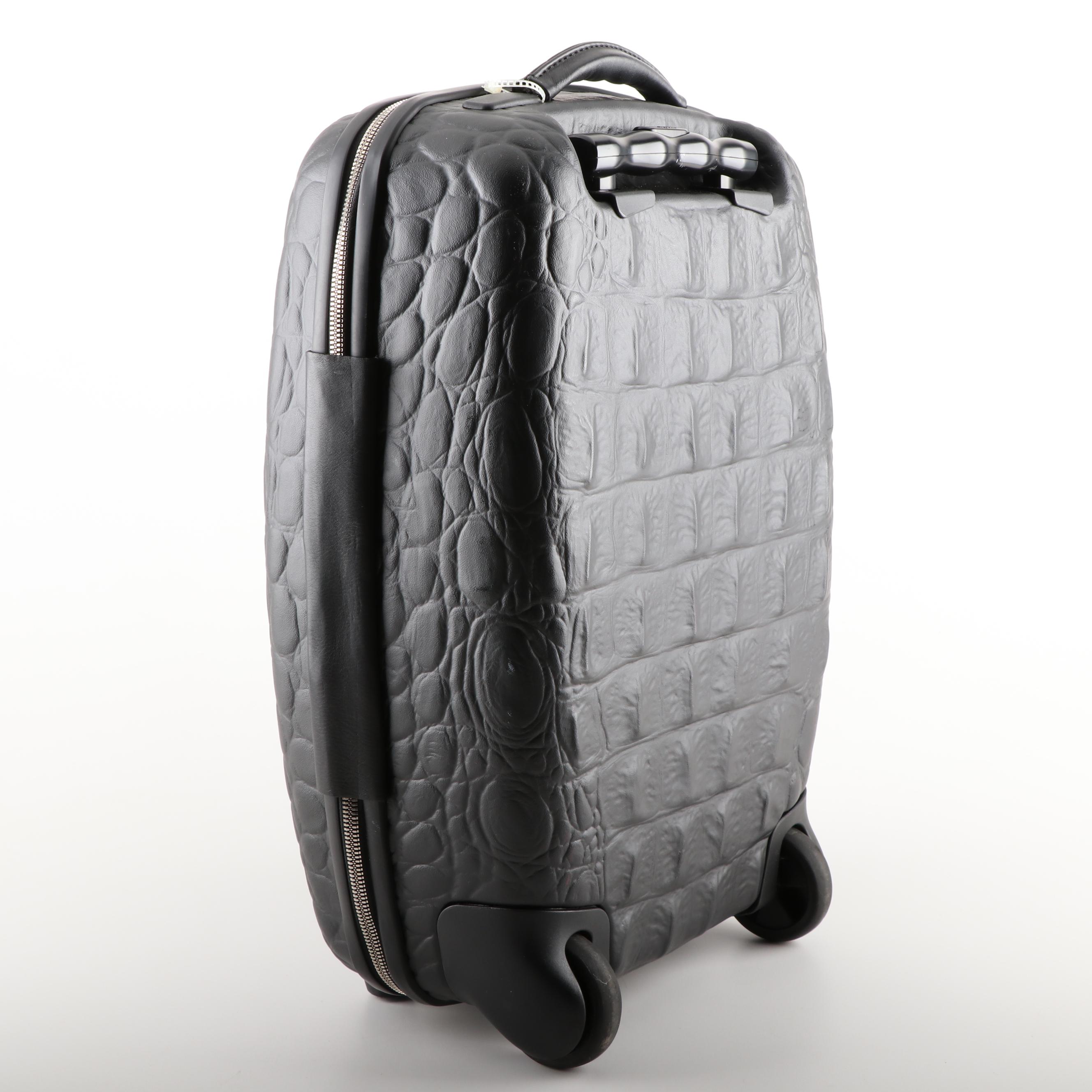 Alexander McQueen For Samsonite Black Label Luggage Suite with Embossed Leather