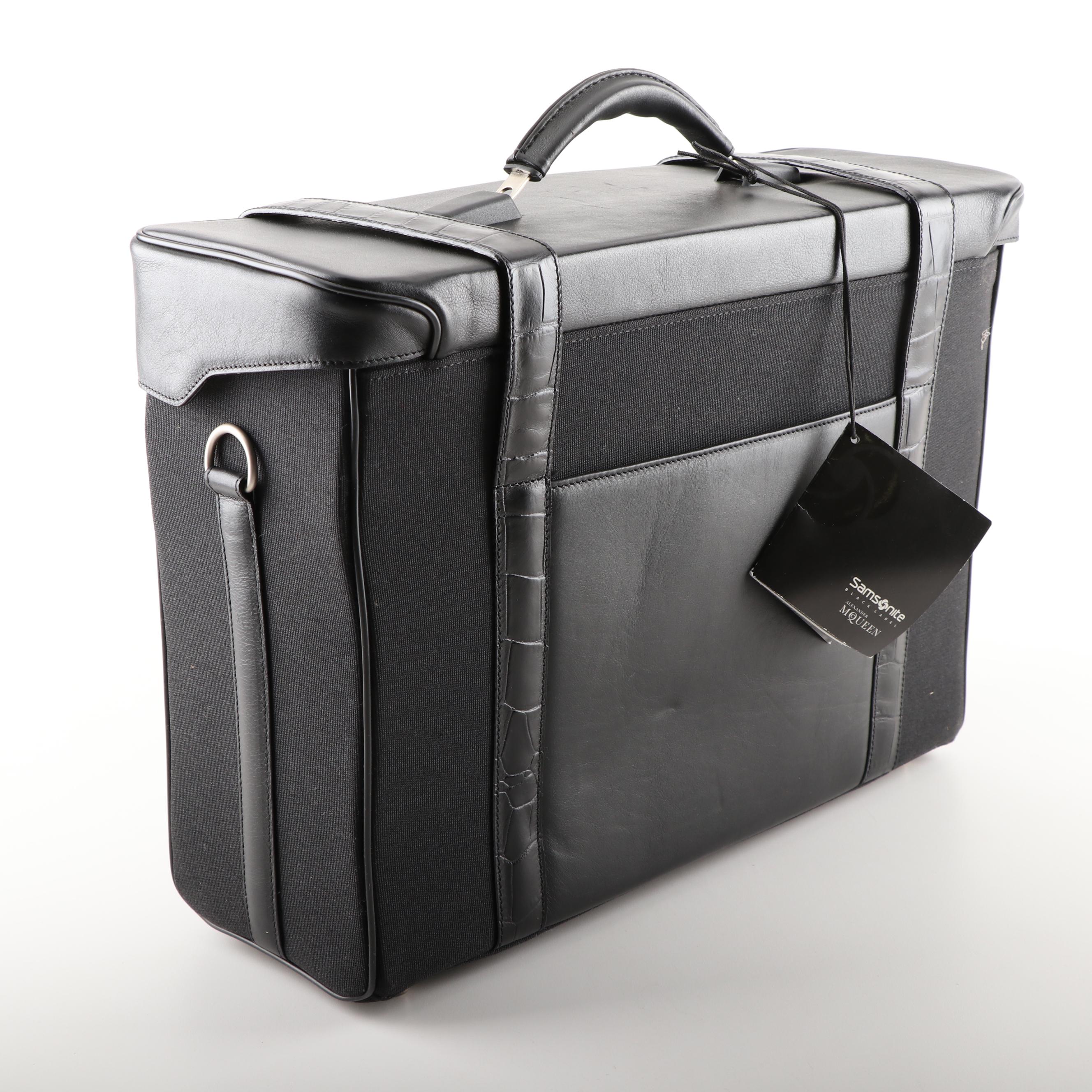 Alexander McQueen For Samsonite Black Label Luggage Suite with Embossed Leather