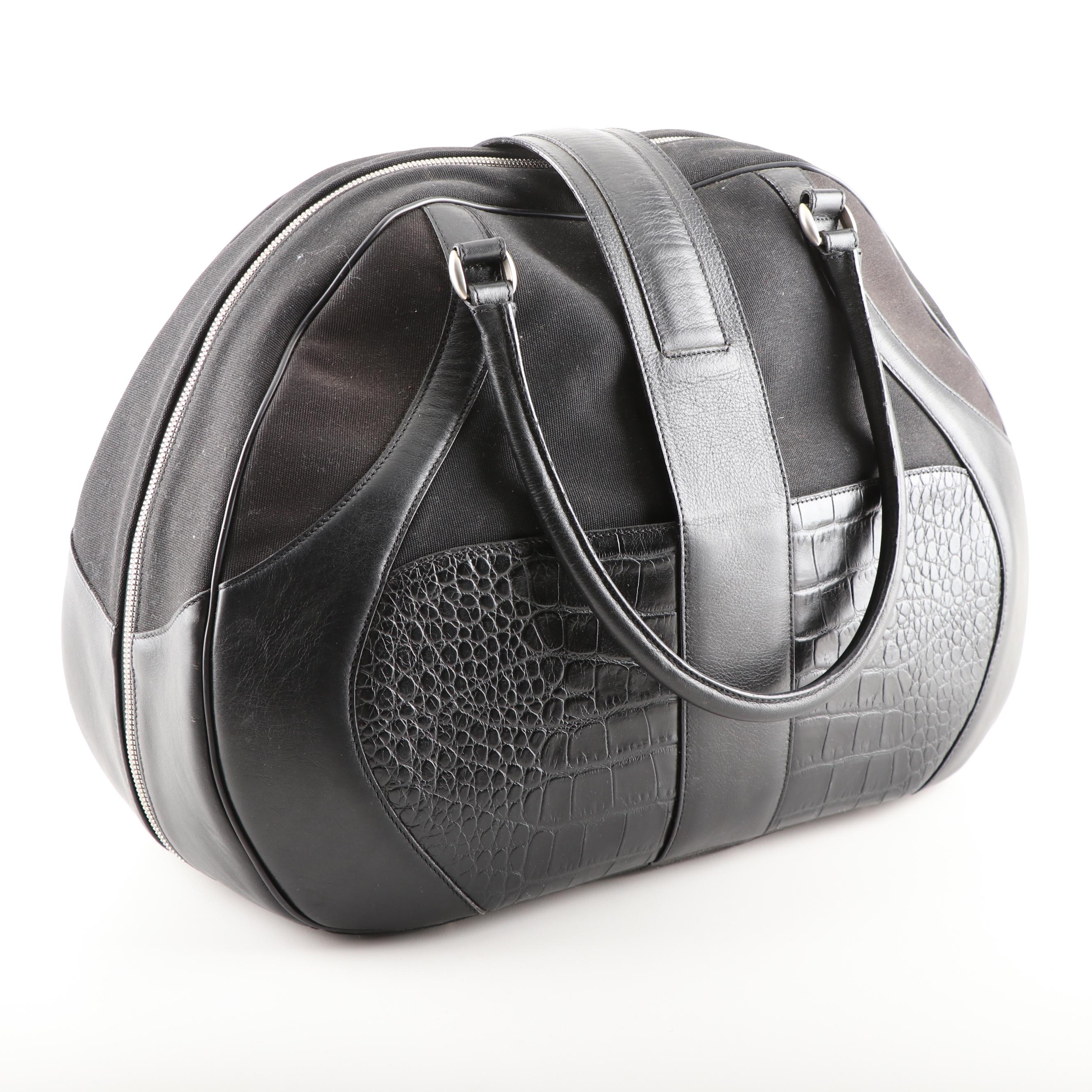 Alexander McQueen For Samsonite Black Label Luggage Suite with Embossed Leather