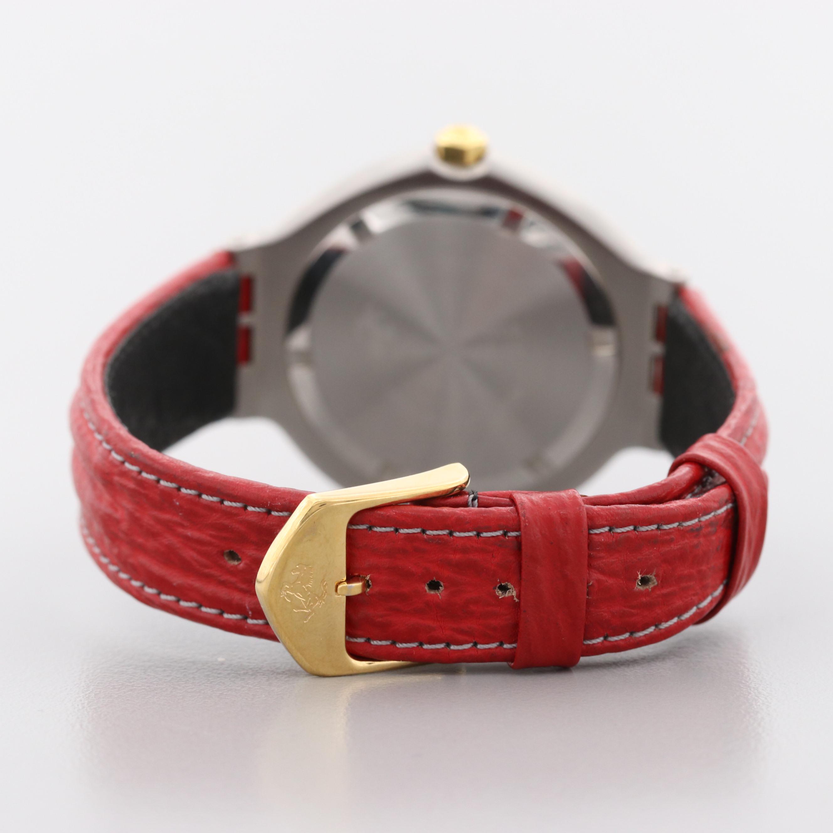 Vintage Ferrari Formula Stainless Steel Quartz Watch By Cartier