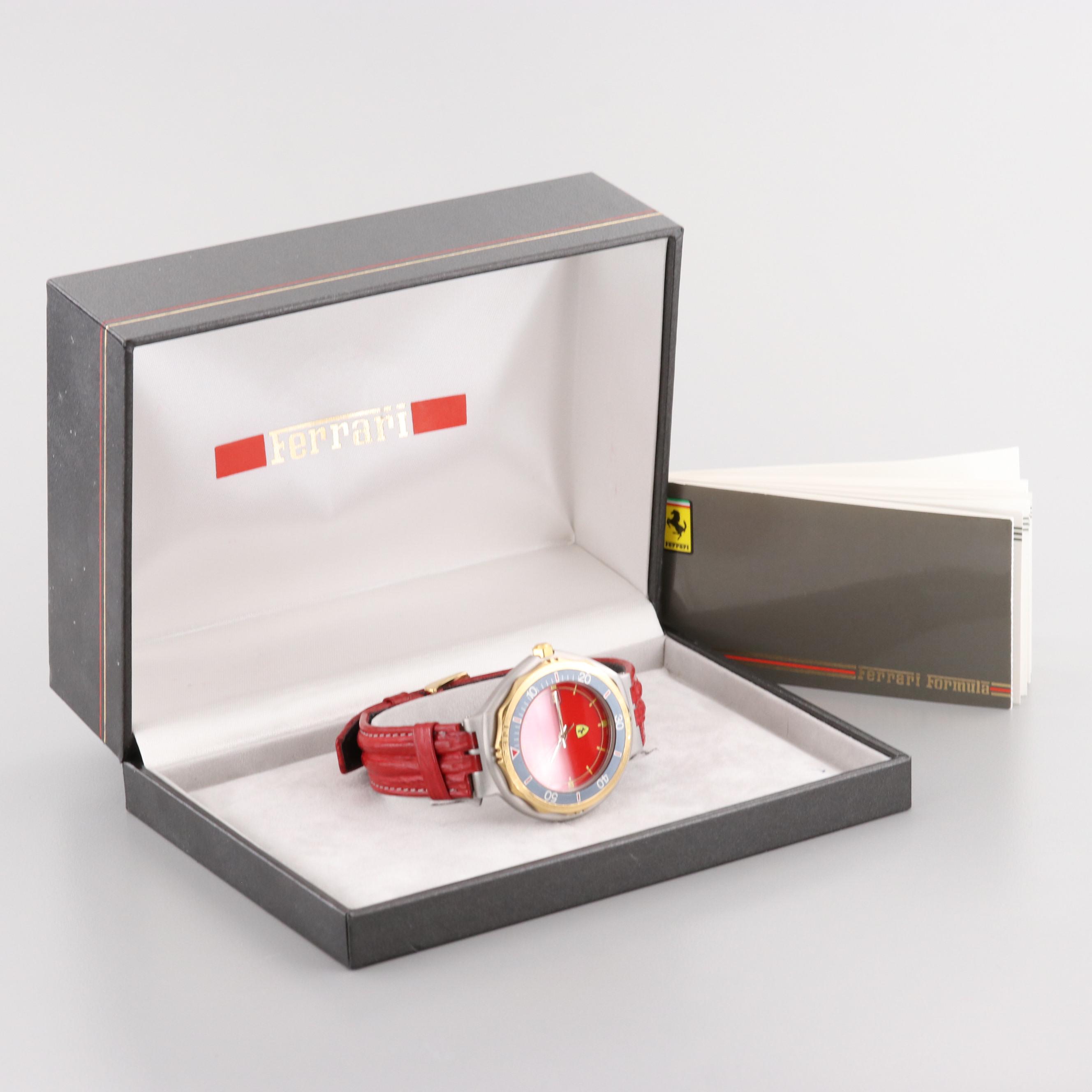 Vintage Ferrari Formula Stainless Steel Quartz Watch By Cartier