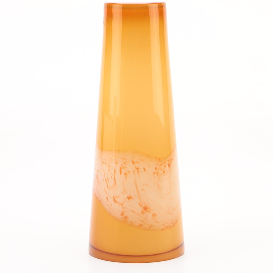 Gorgeous Designs Orange Glass Vase