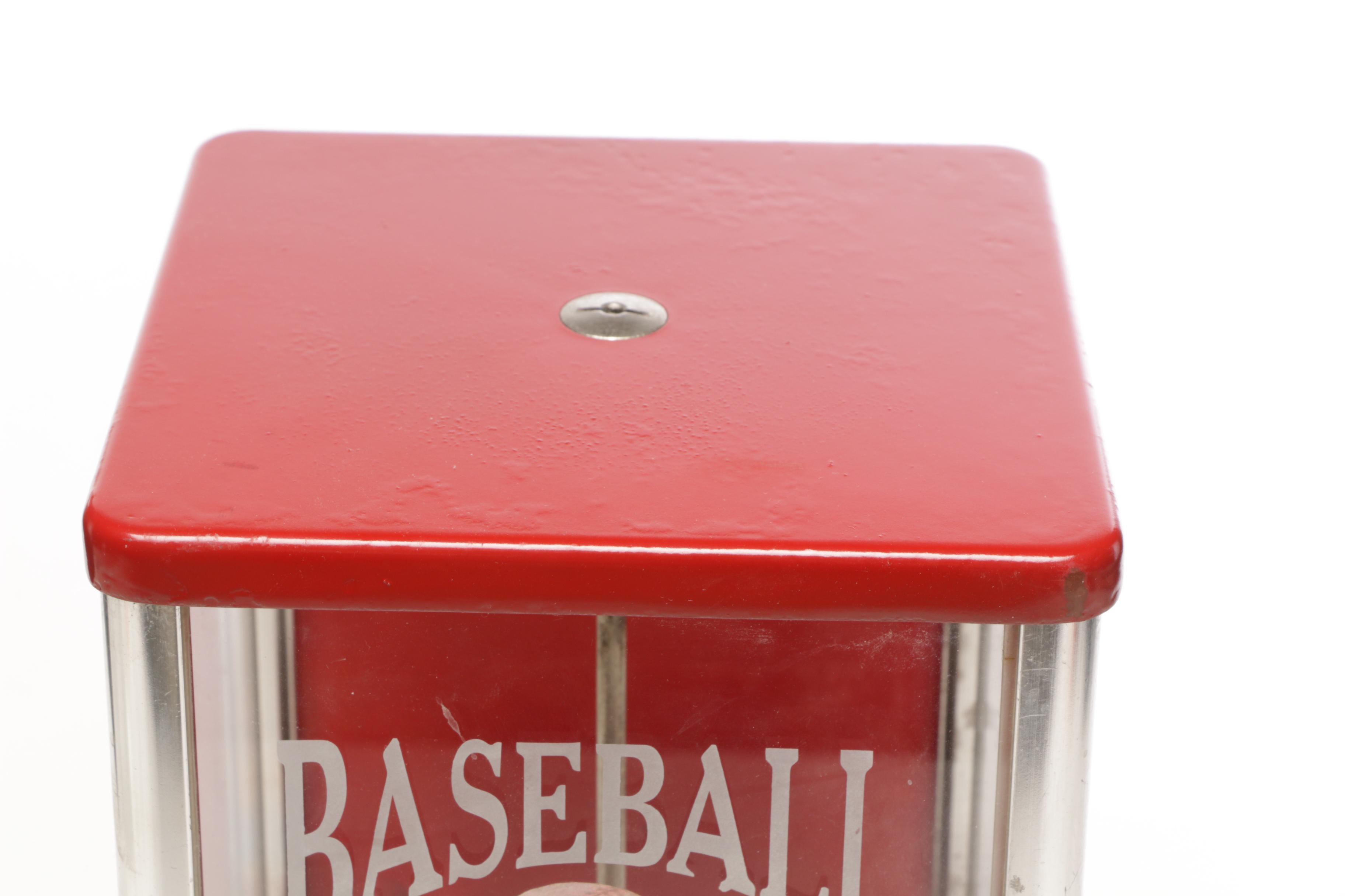 Baseball Table Top Gumball Machine