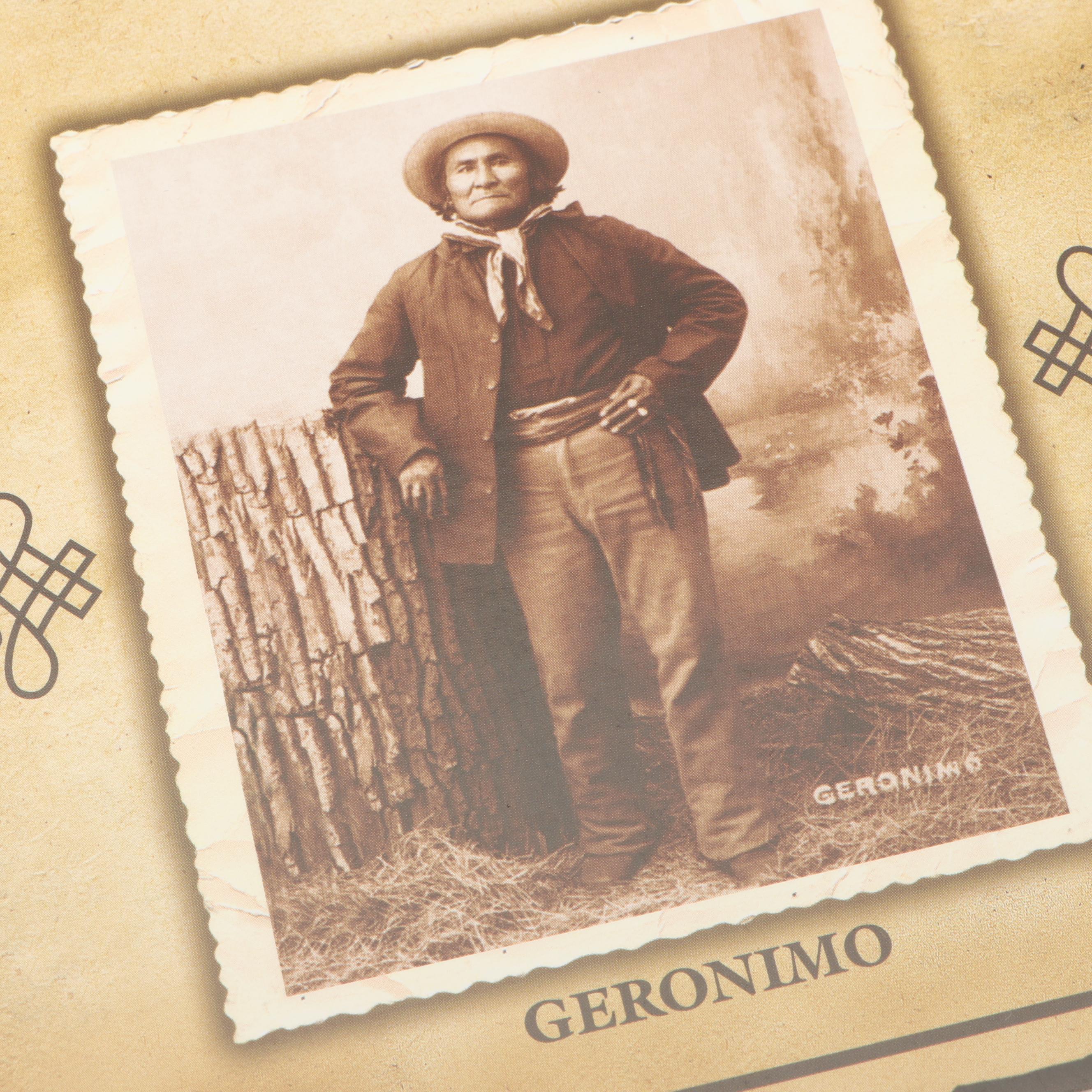 1883-O Morgan Silver Dollar with 1994 "Geronimo" Collectible Postage Stamp