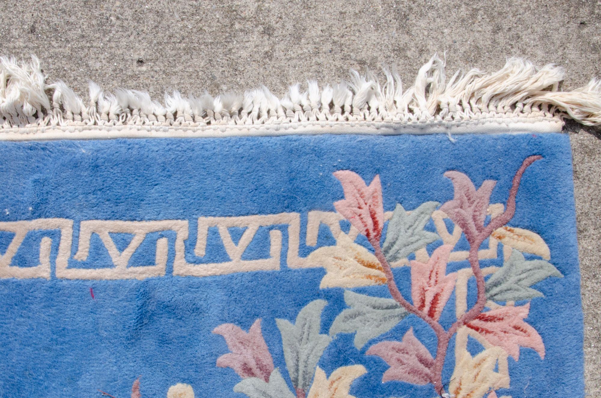 Hand Tufted "Mandarin" Chinese Tientsin Carved Wool Rug