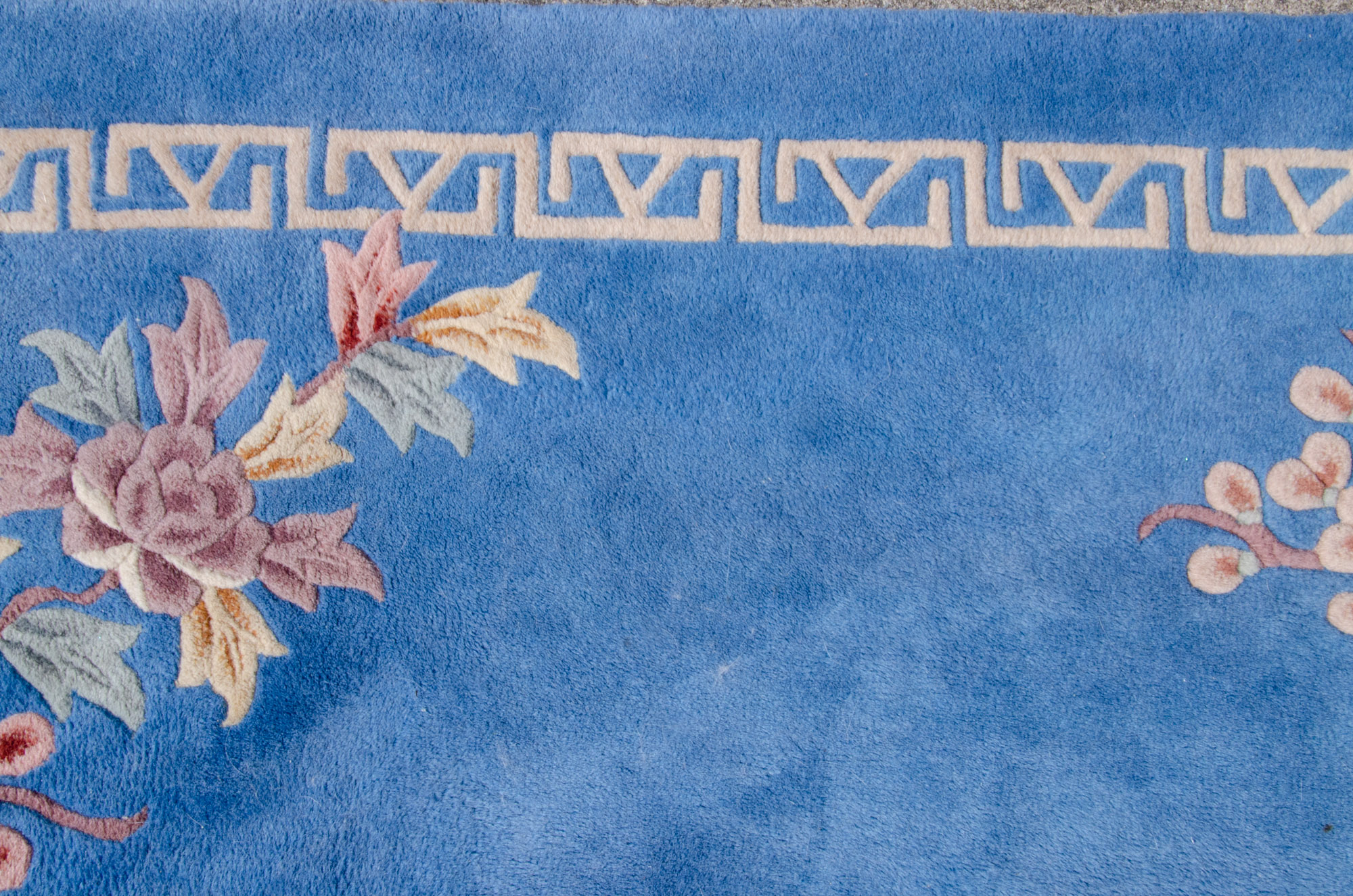 Hand Tufted "Mandarin" Chinese Tientsin Carved Wool Rug