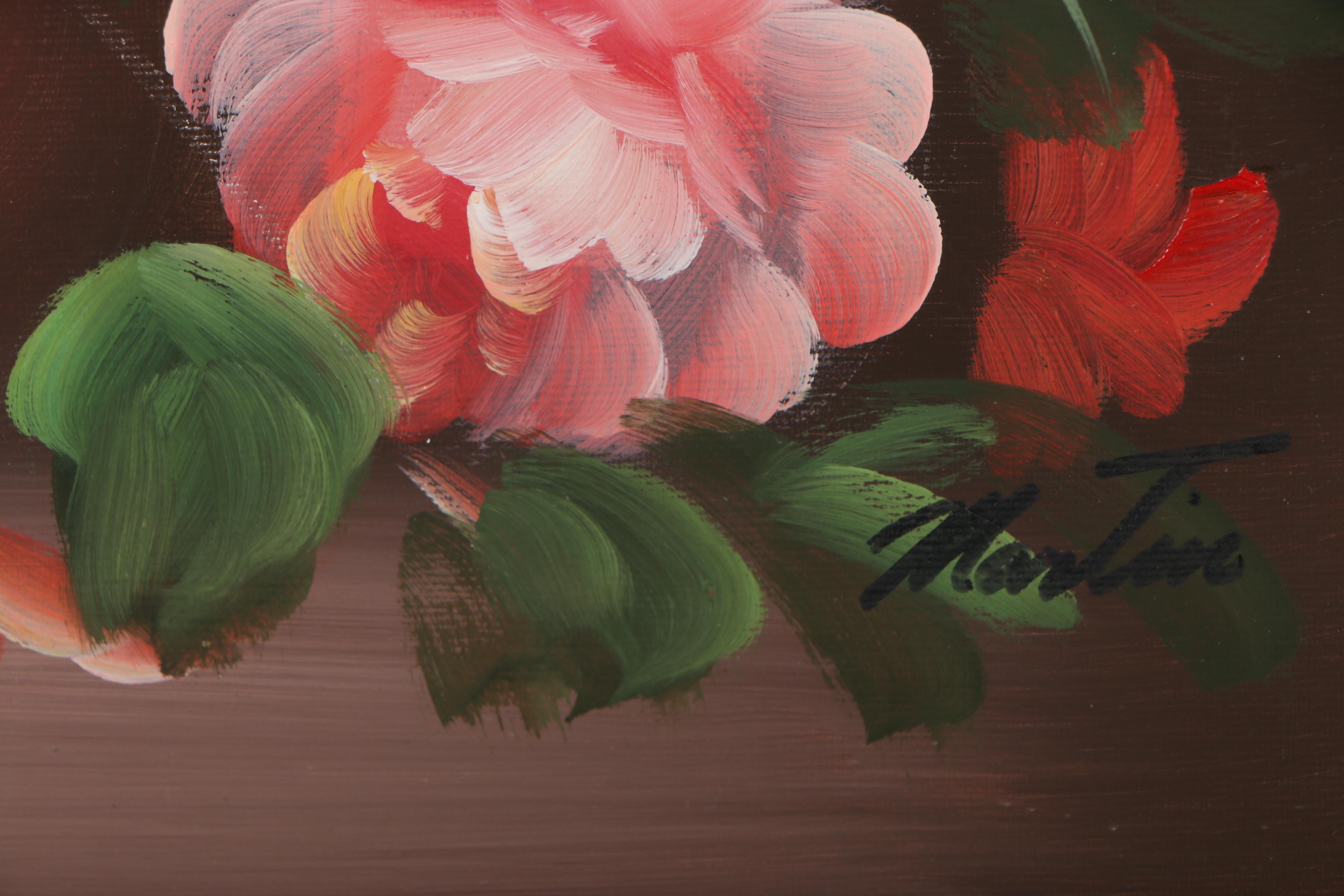 Martin Oil Painting of a Floral Still Life