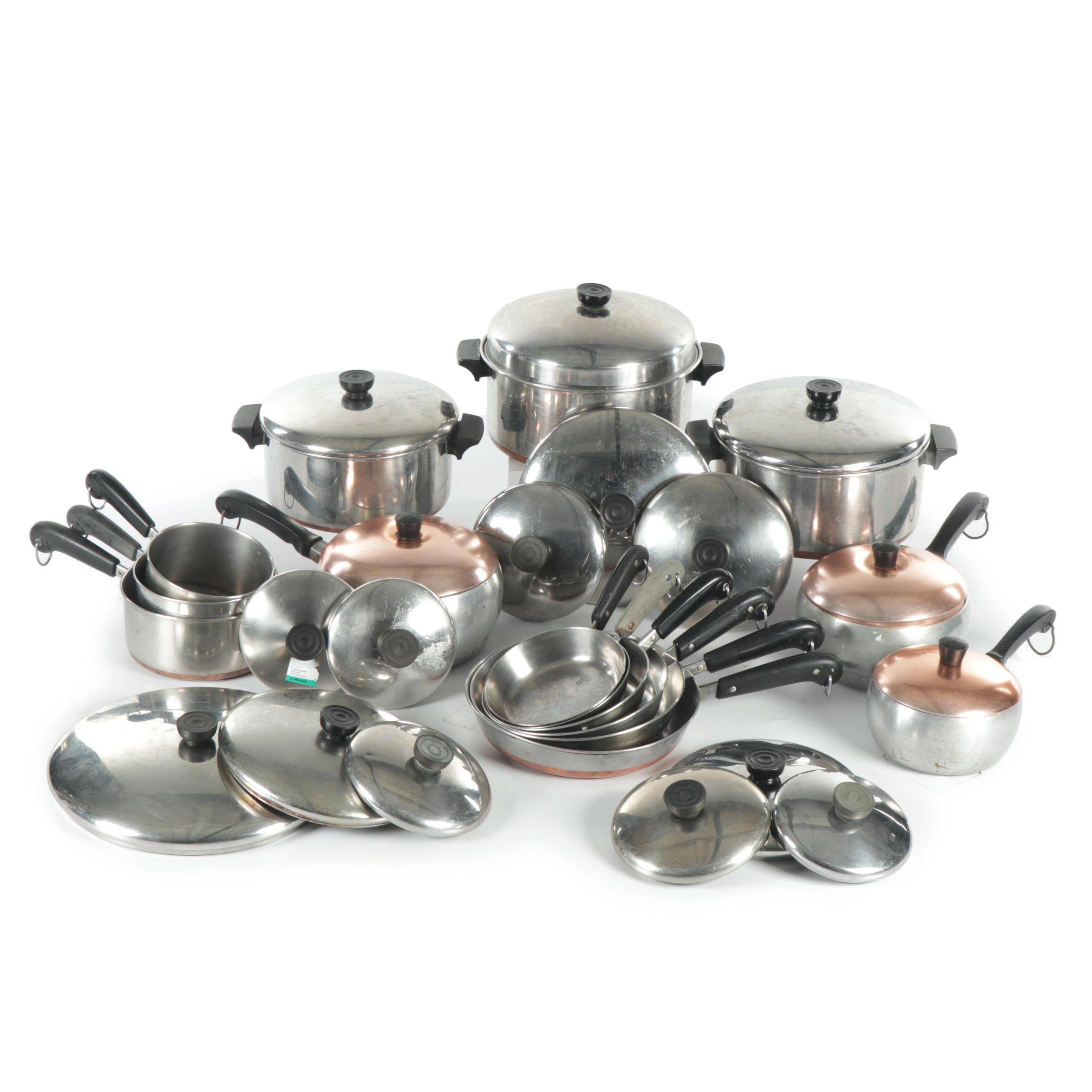Collection of Revere Ware Pots and Pans