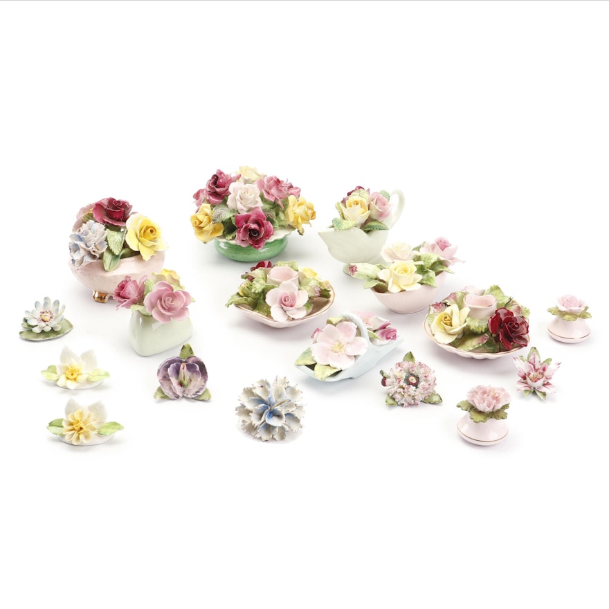 Collection of English China Floral Decor with Staffordshire, Coalport and More