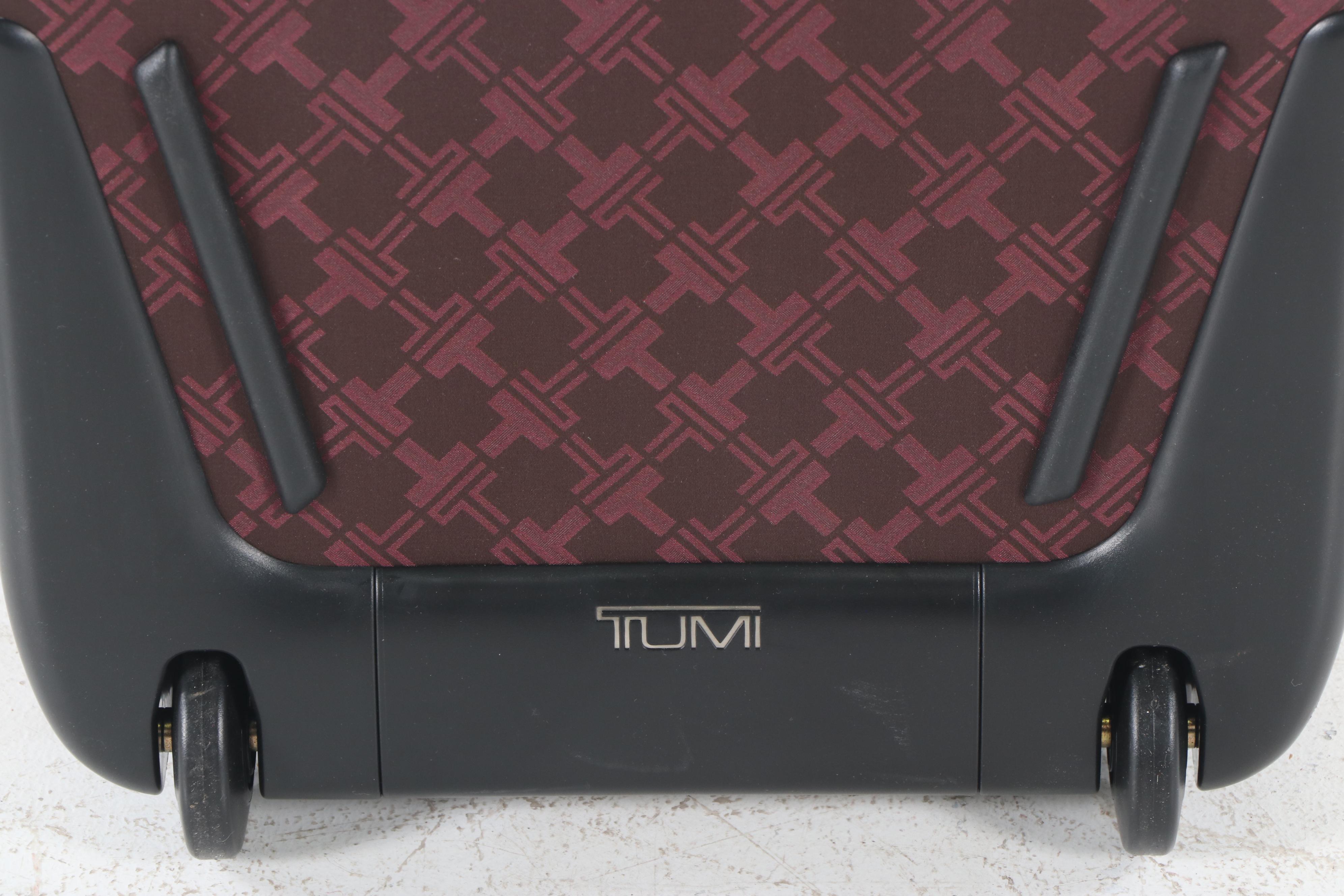 Tumi Signature Collection Jacquard and Leather Weekender Bag and Carry-On Bag