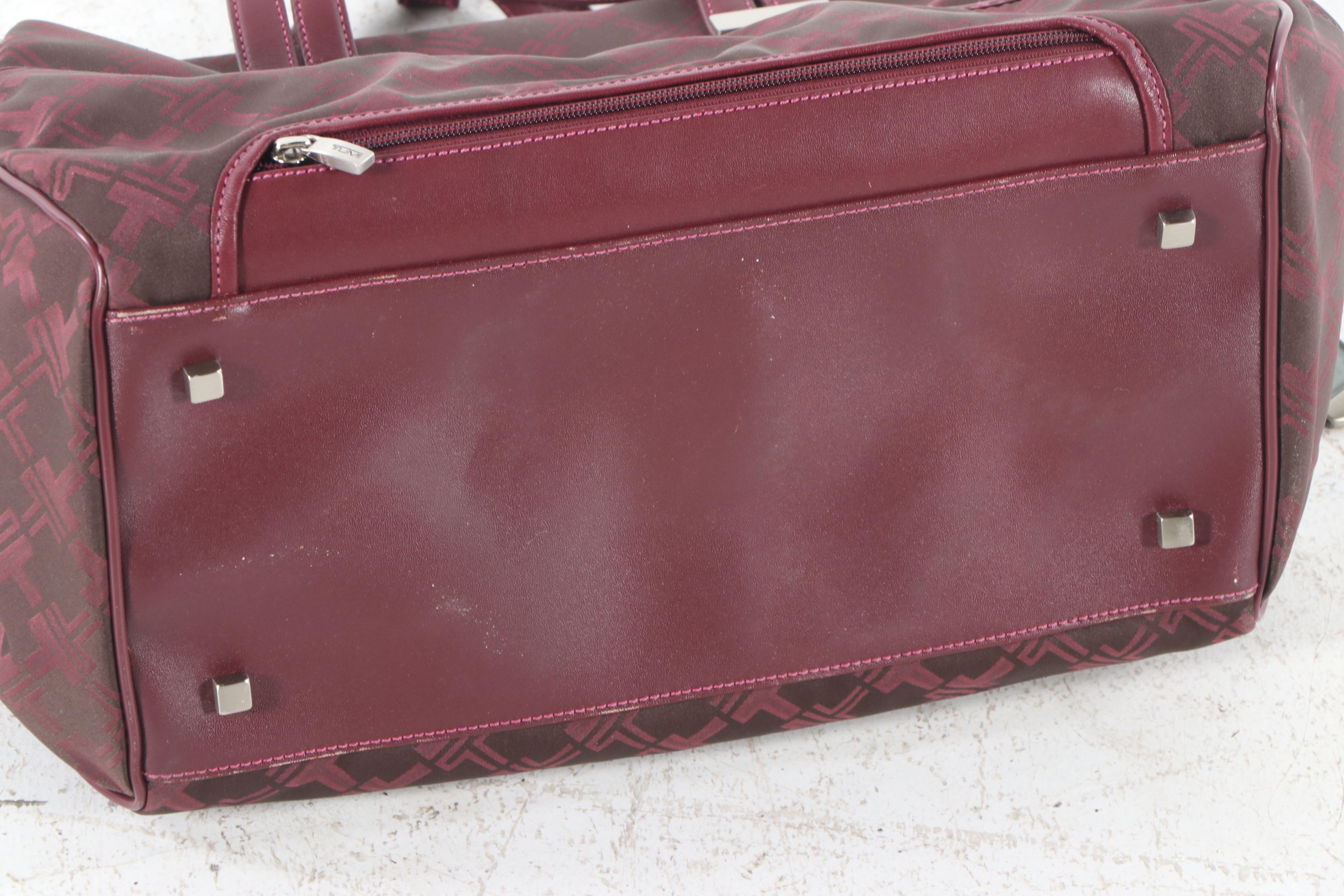 Tumi Signature Collection Jacquard and Leather Weekender Bag and Carry-On Bag