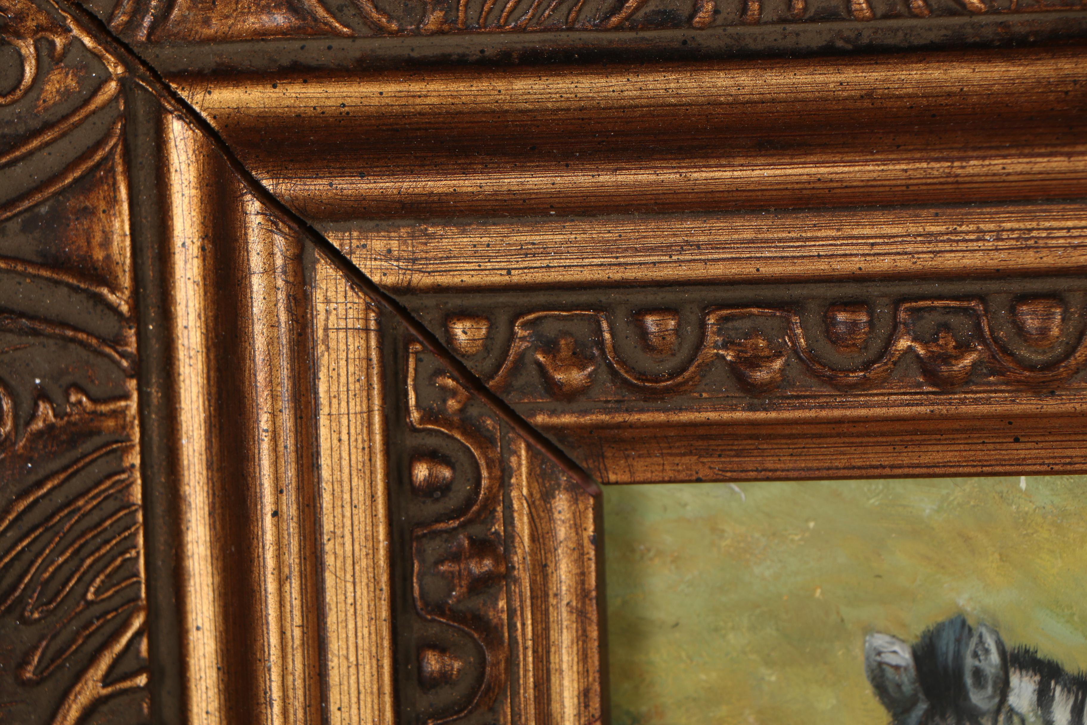 R. Mario Oil Painting of a Zebra