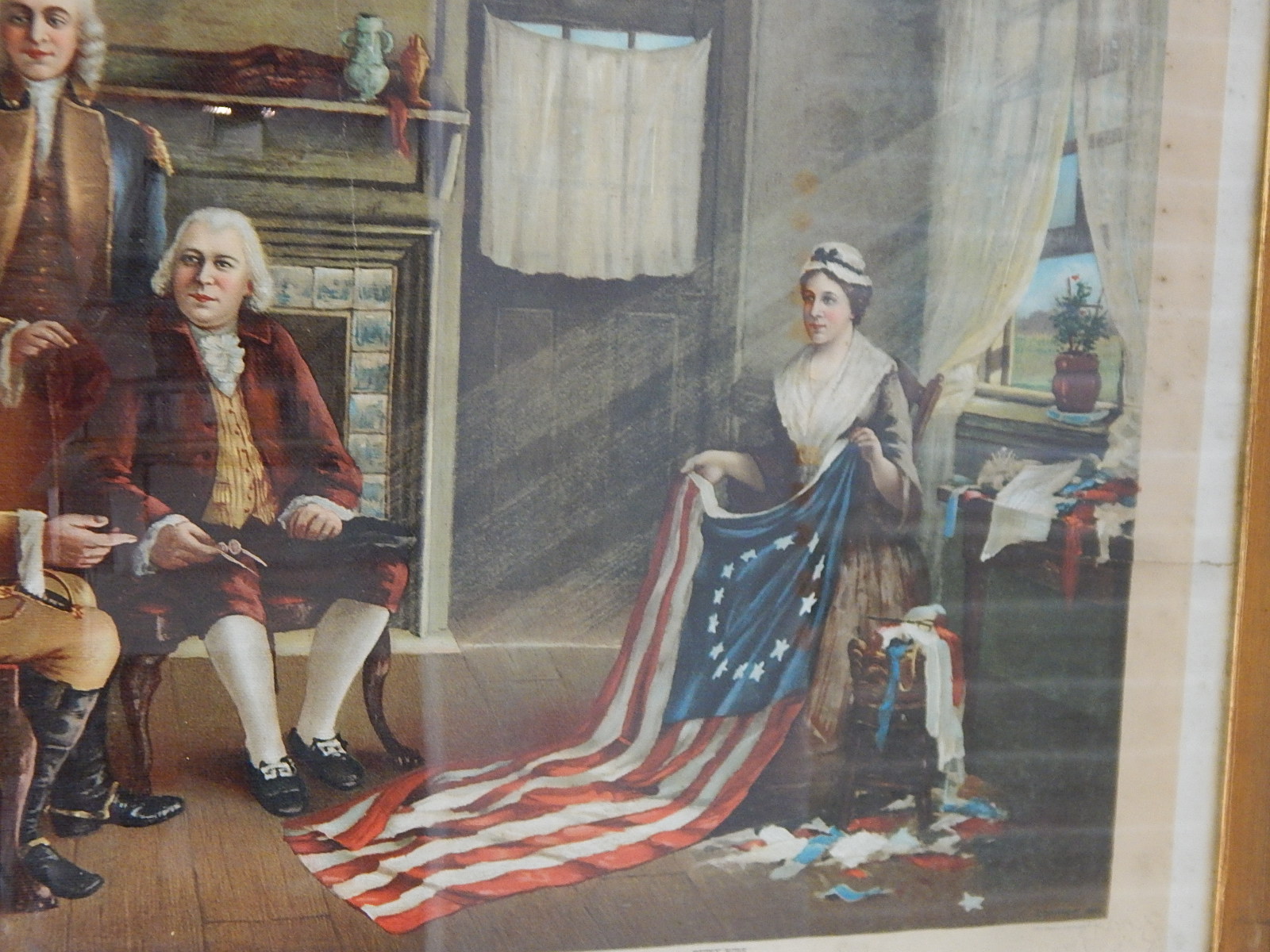 1893 Offset Lithograph "Birth of Our Nation's Flag"