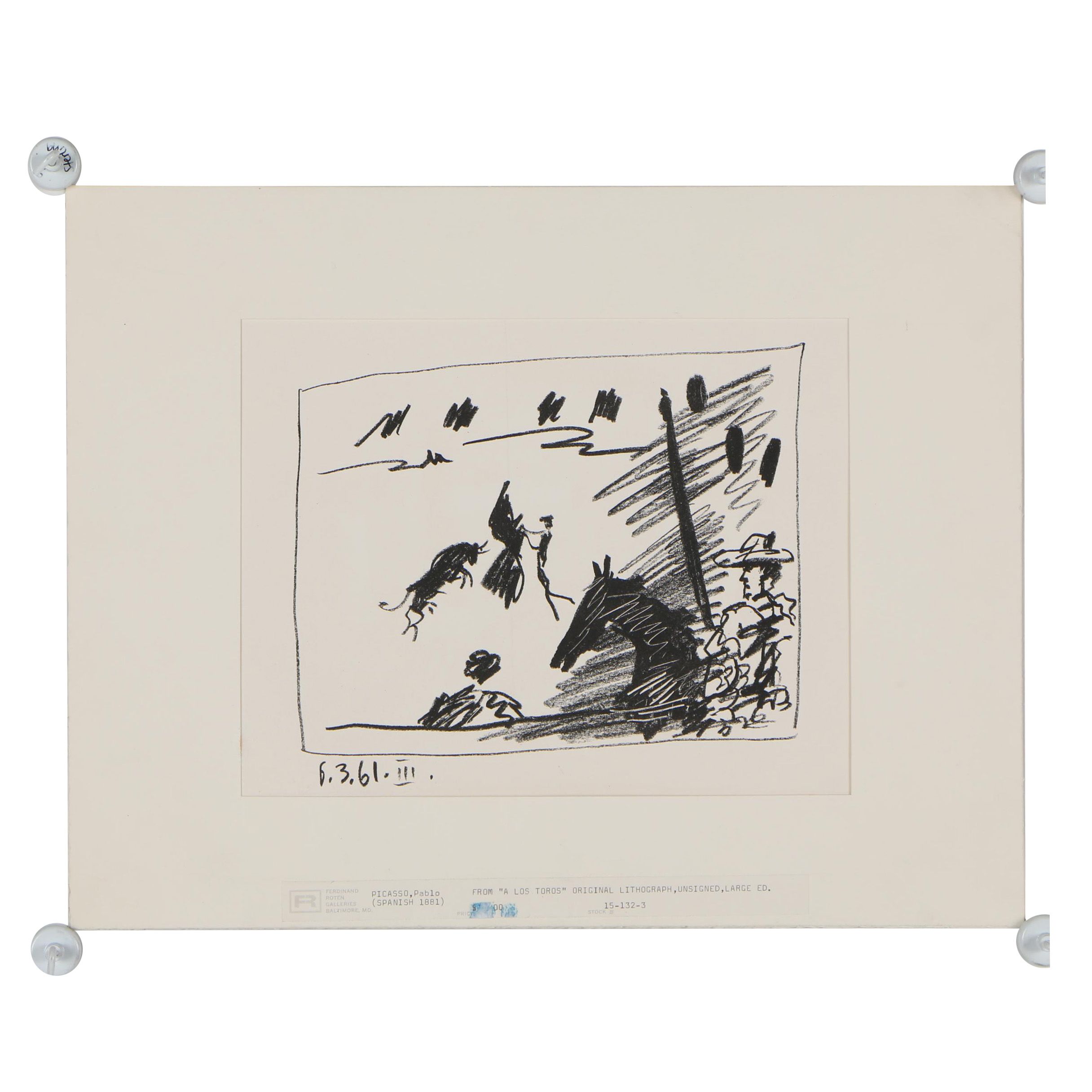 Pablo Picasso 1961 Lithograph "Jeu de la Cape"