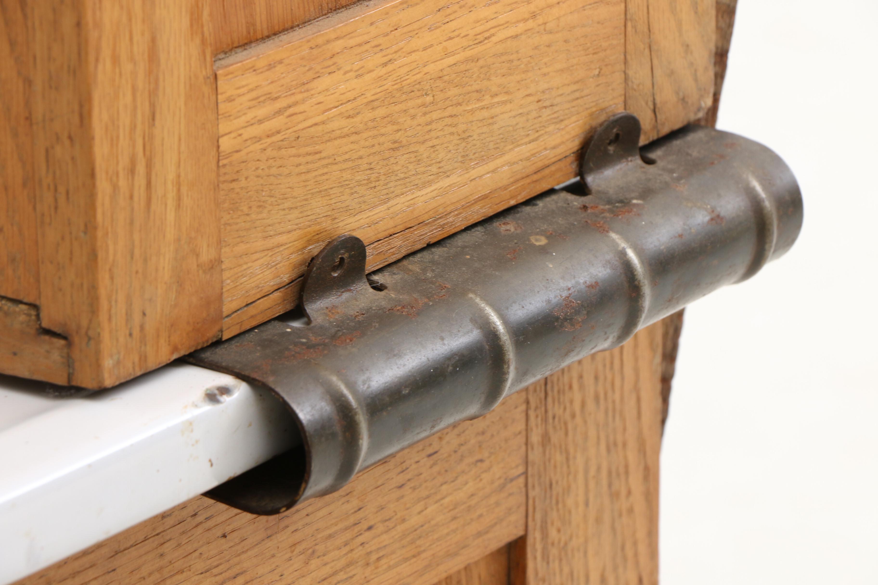 Oak and Enamel Hoosier Cabinet by Ariel Handy Helper
