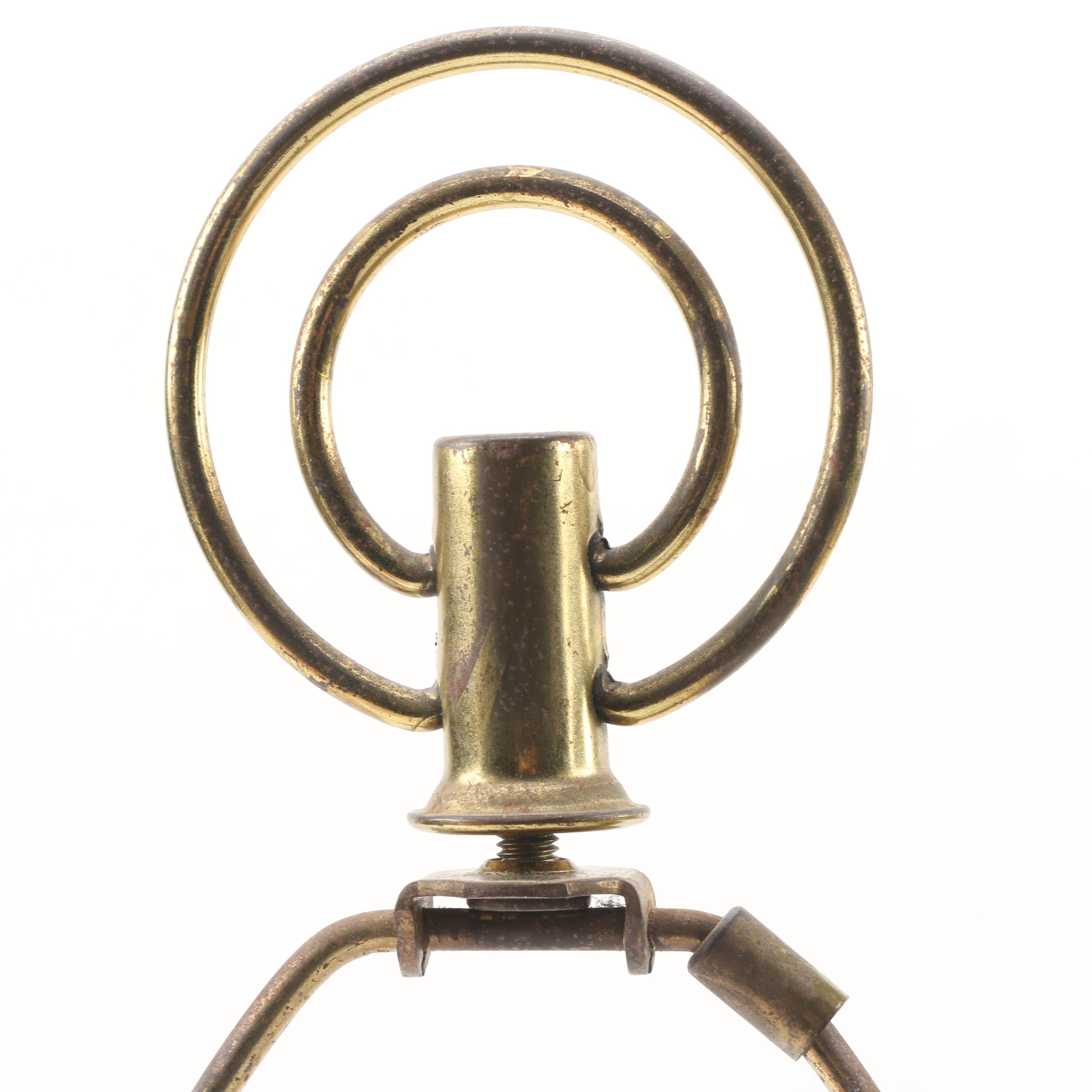 Mid Century Modern Pink Ceramic Table Table Lamp with Paper Shade