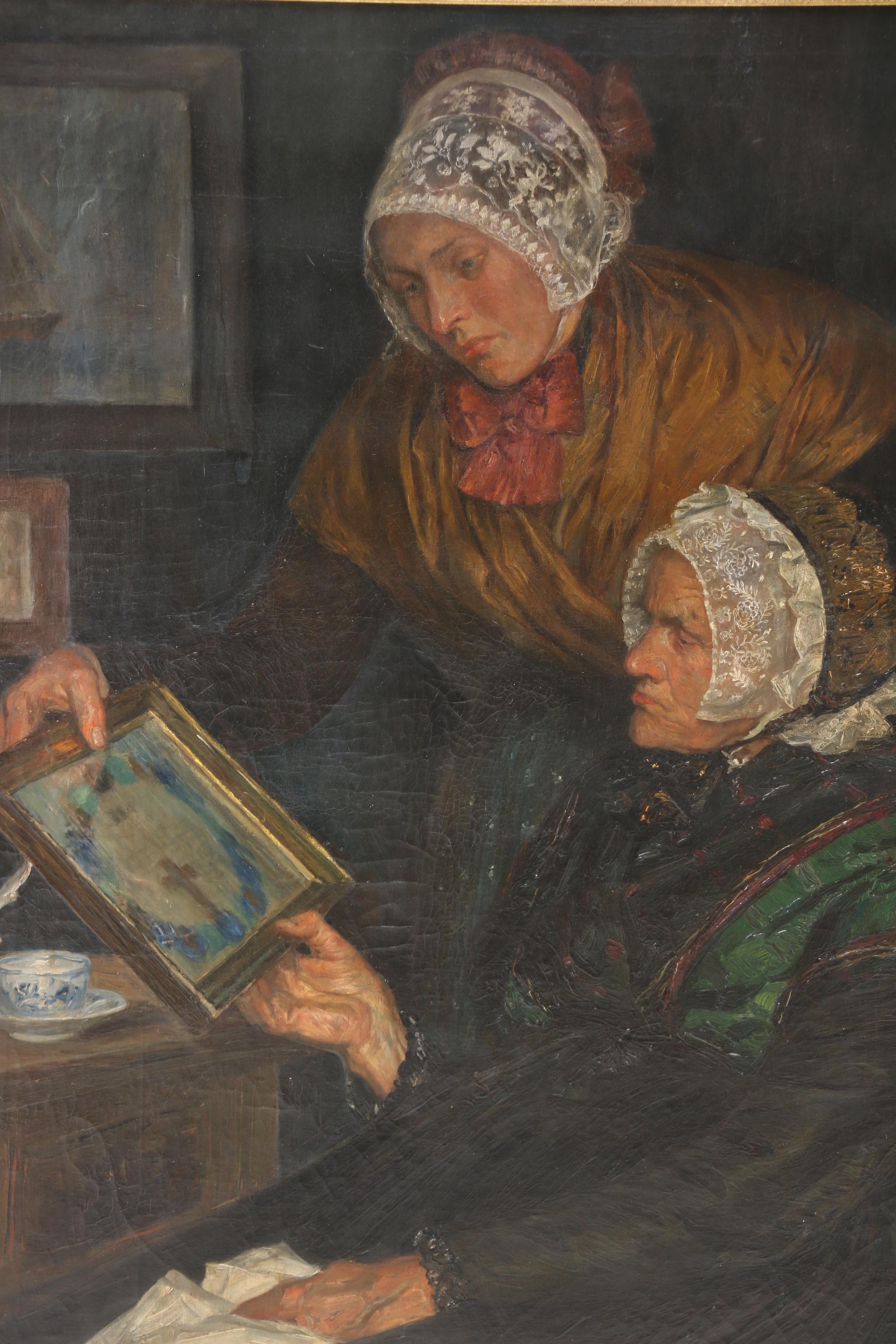 Elizabeth Nourse Oil Painting "Two Ladies with Small Painting"