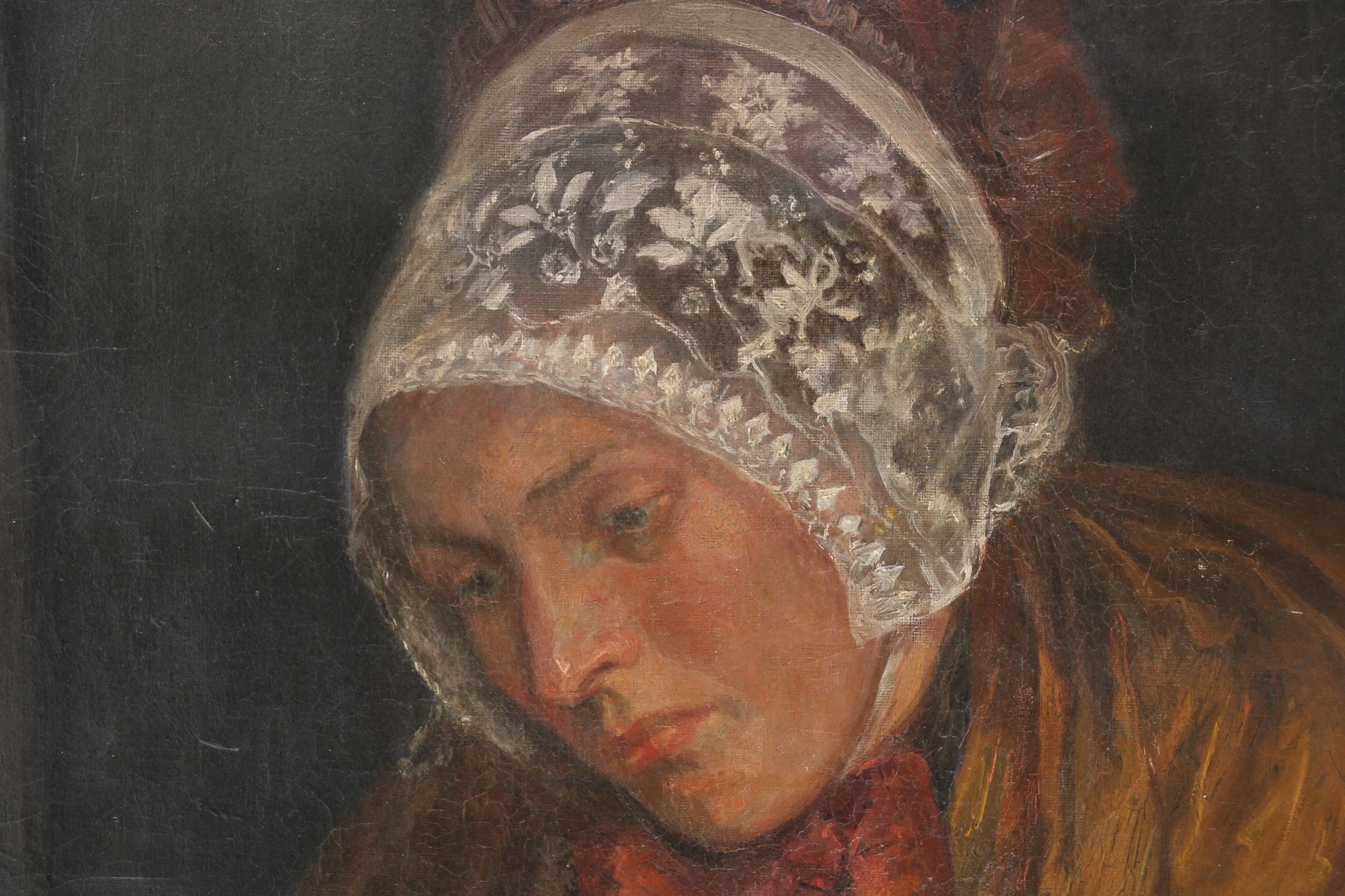 Elizabeth Nourse Oil Painting "Two Ladies with Small Painting"