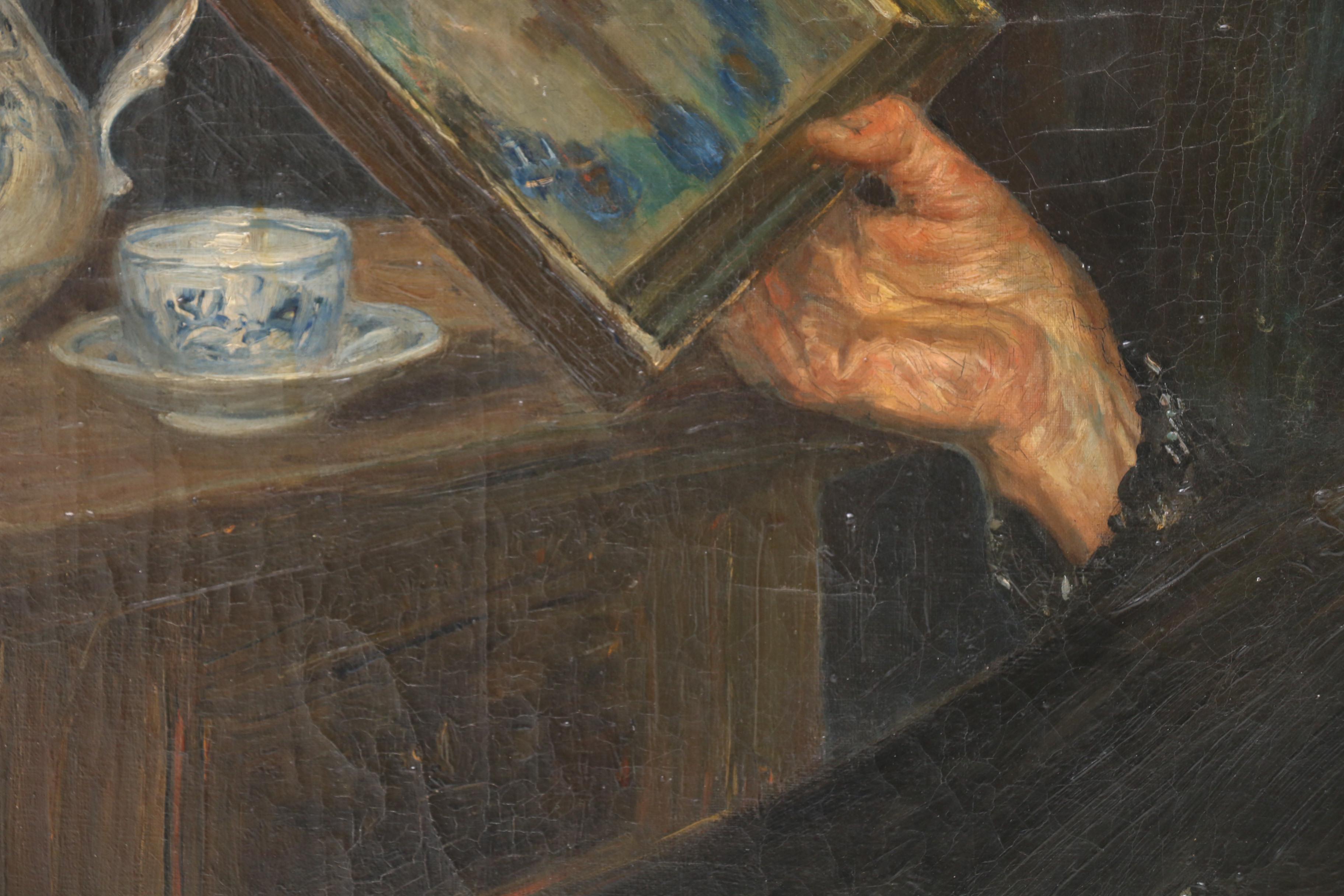 Elizabeth Nourse Oil Painting "Two Ladies with Small Painting"