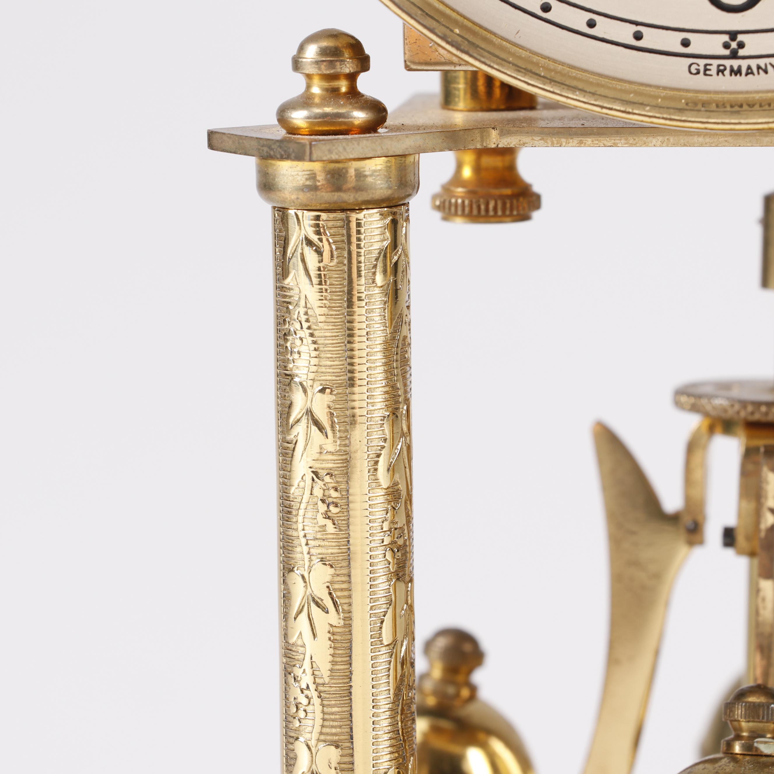 Schatz Anniversary 400 Day Clock with Glass Dome, 1954