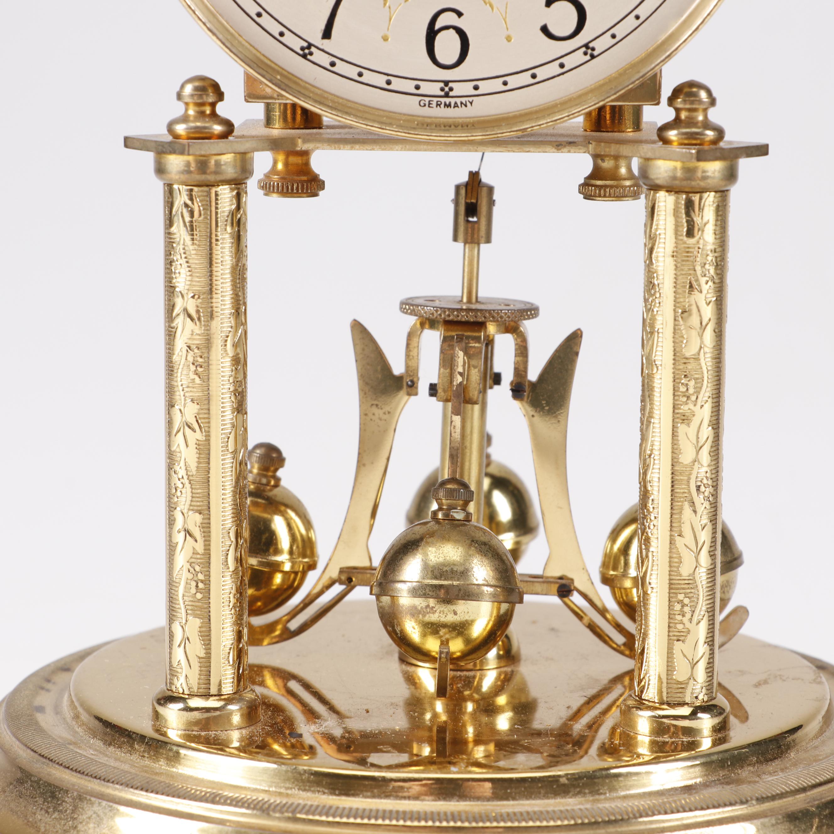Schatz Anniversary 400 Day Clock with Glass Dome, 1954