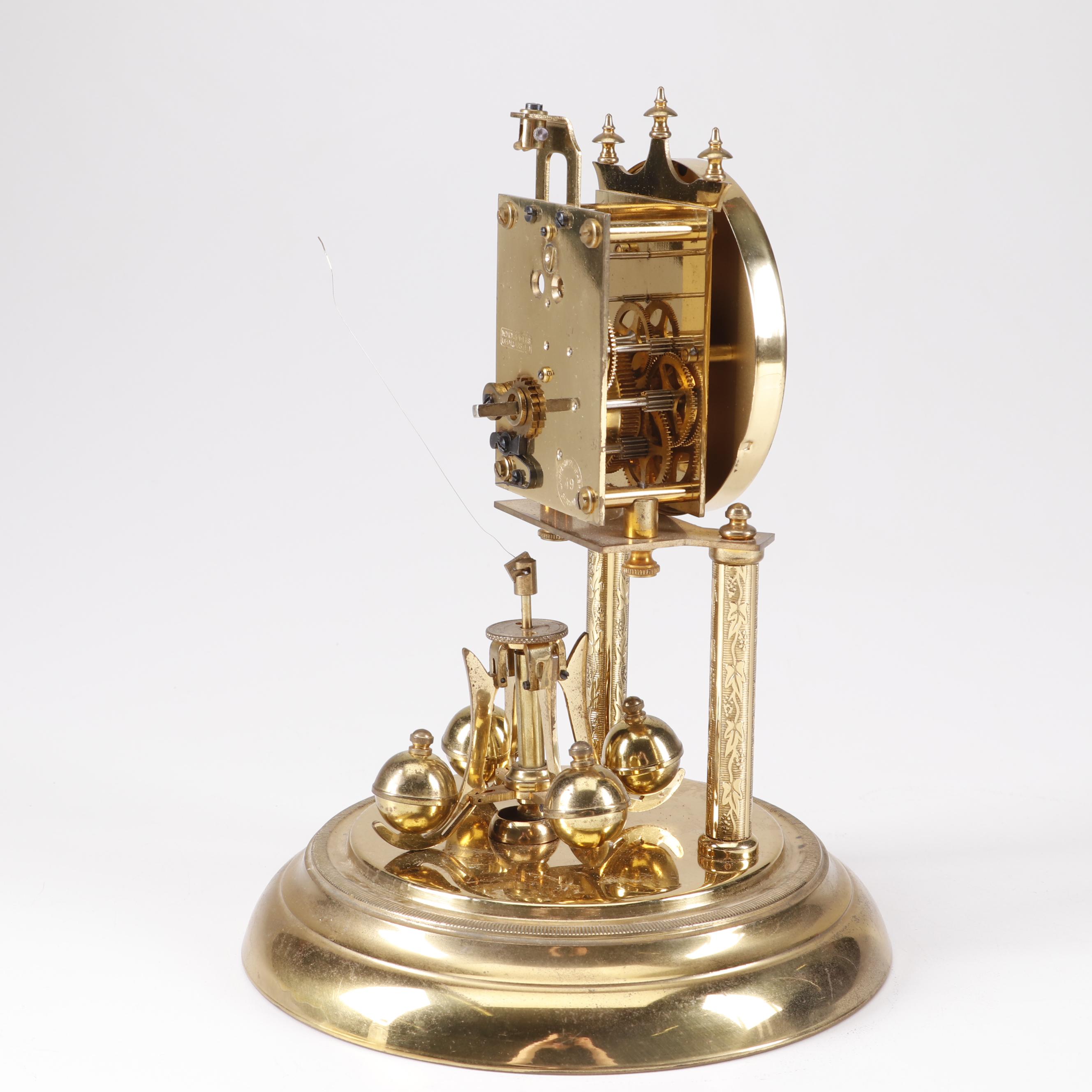 Schatz Anniversary 400 Day Clock with Glass Dome, 1954