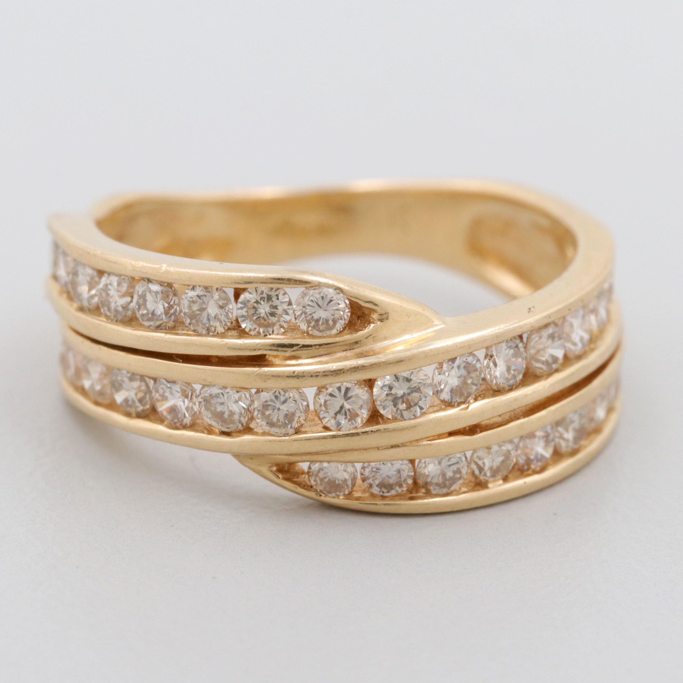 14K Yellow Gold 1.00 CTW Diamond Ring