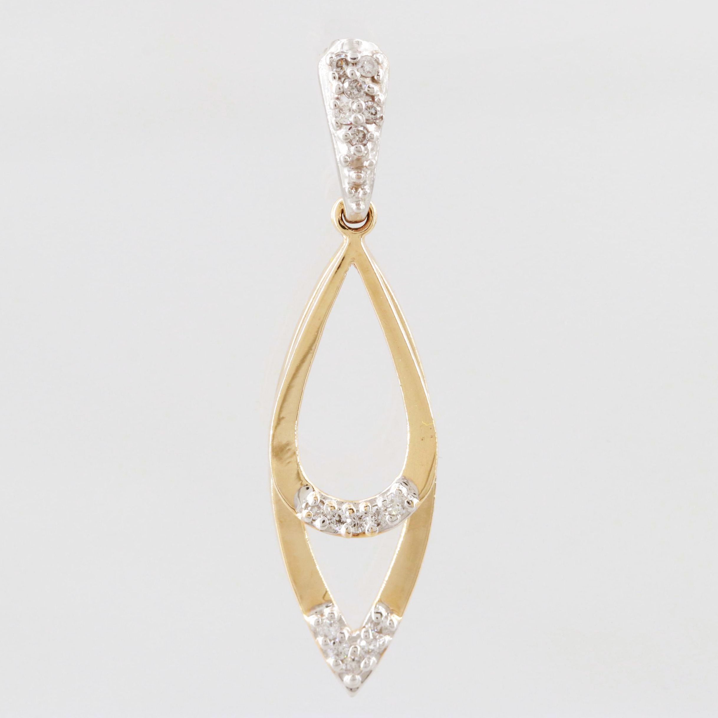 14K Yellow Gold Diamond Pendant