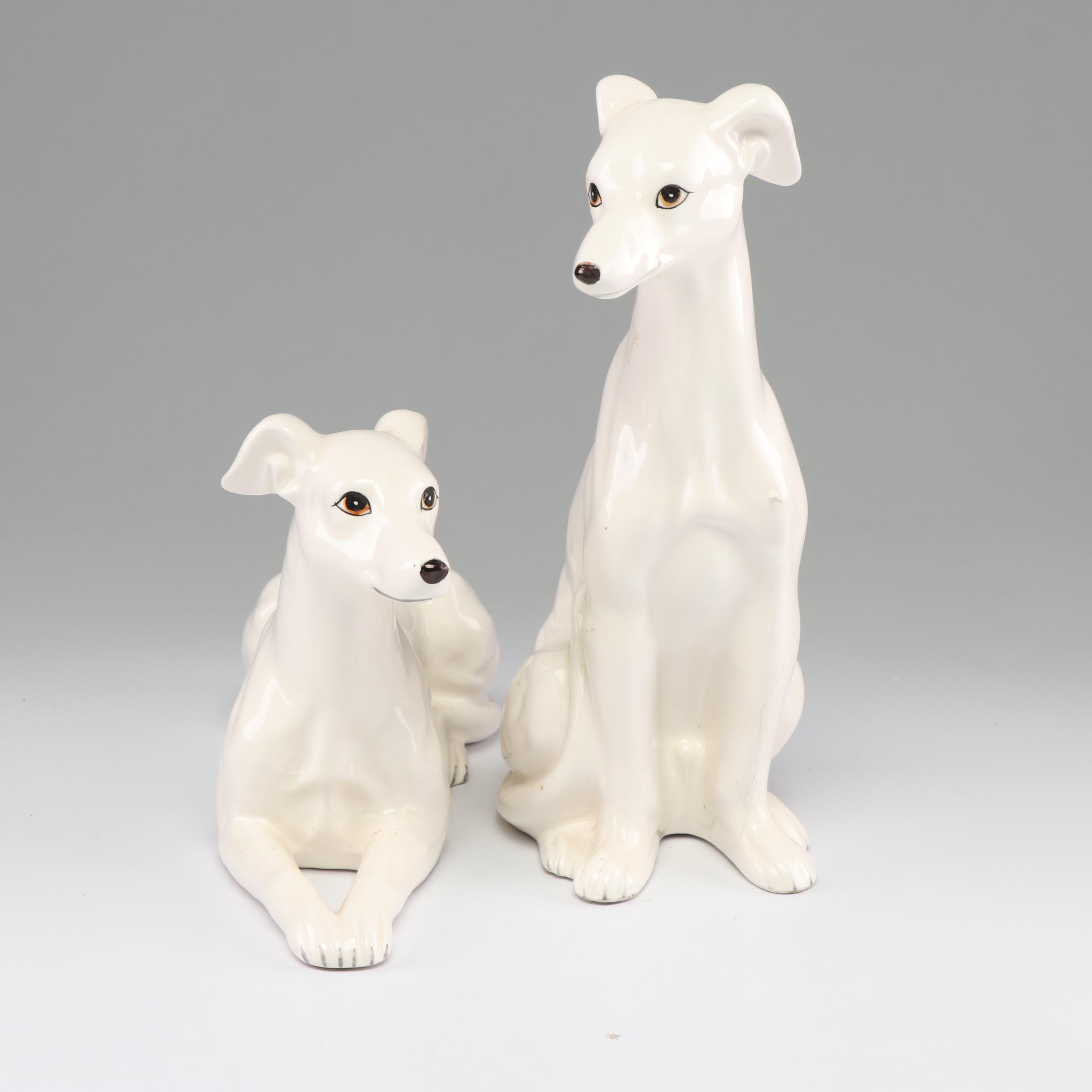Ceramic Dog Figurines Featuring Kay Finch Spaniel, Mid 20th Century