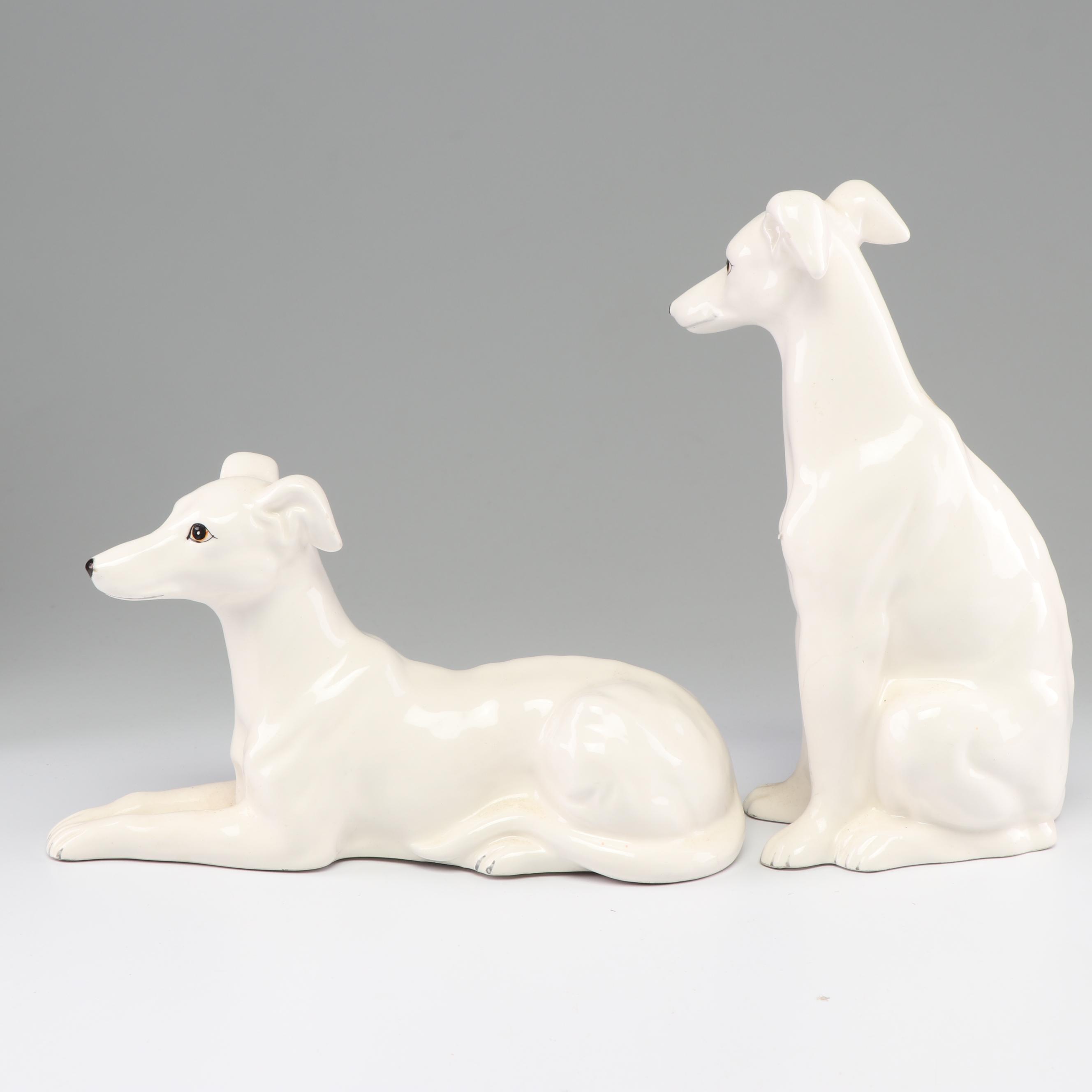 Ceramic Dog Figurines Featuring Kay Finch Spaniel, Mid 20th Century