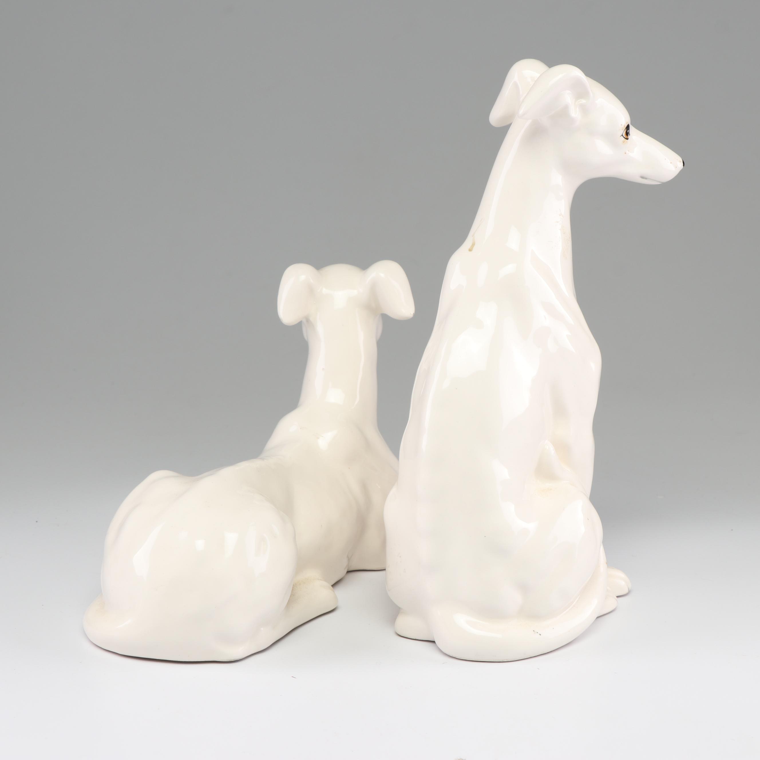 Ceramic Dog Figurines Featuring Kay Finch Spaniel, Mid 20th Century
