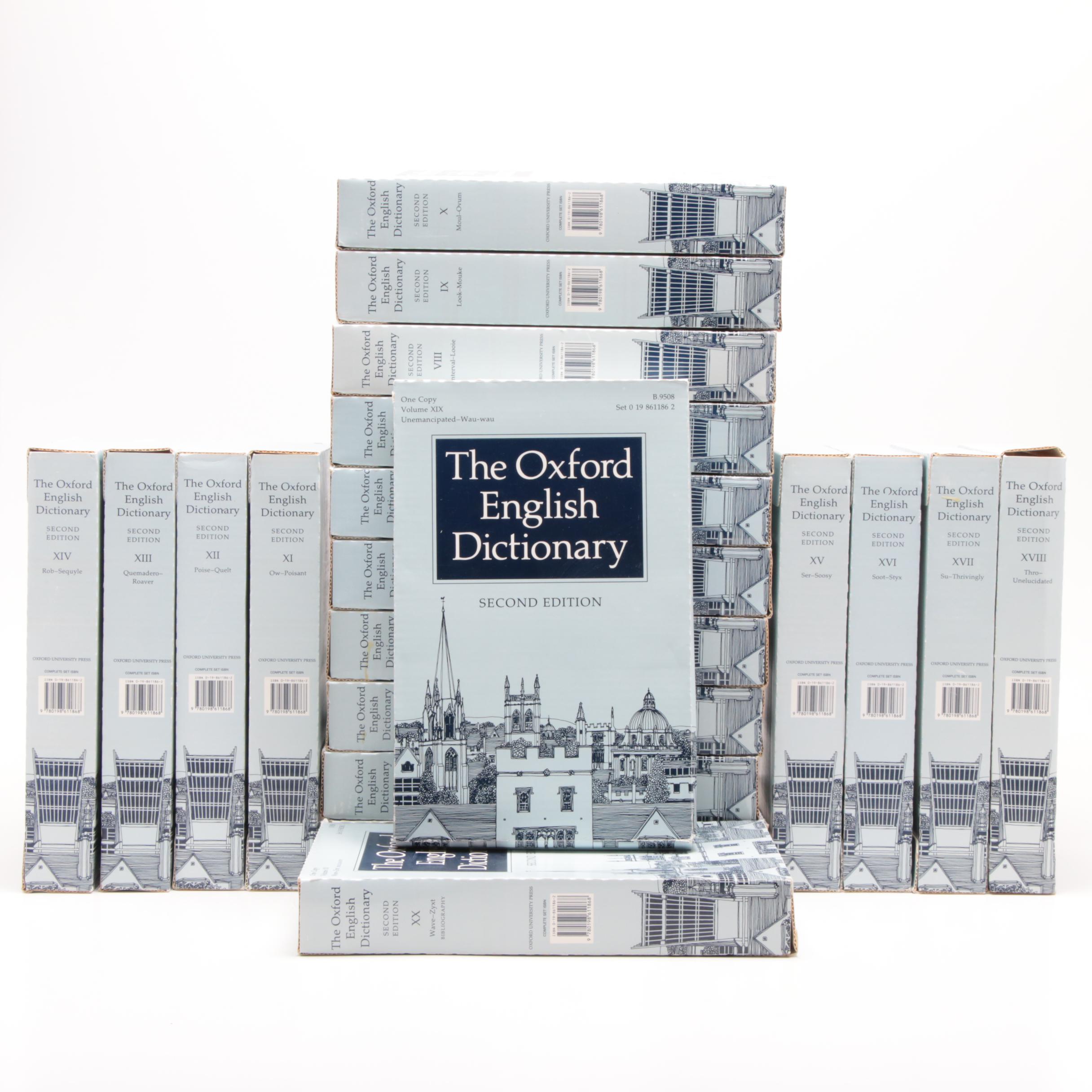 "The Oxford English Dictionary" 20 Volume Set