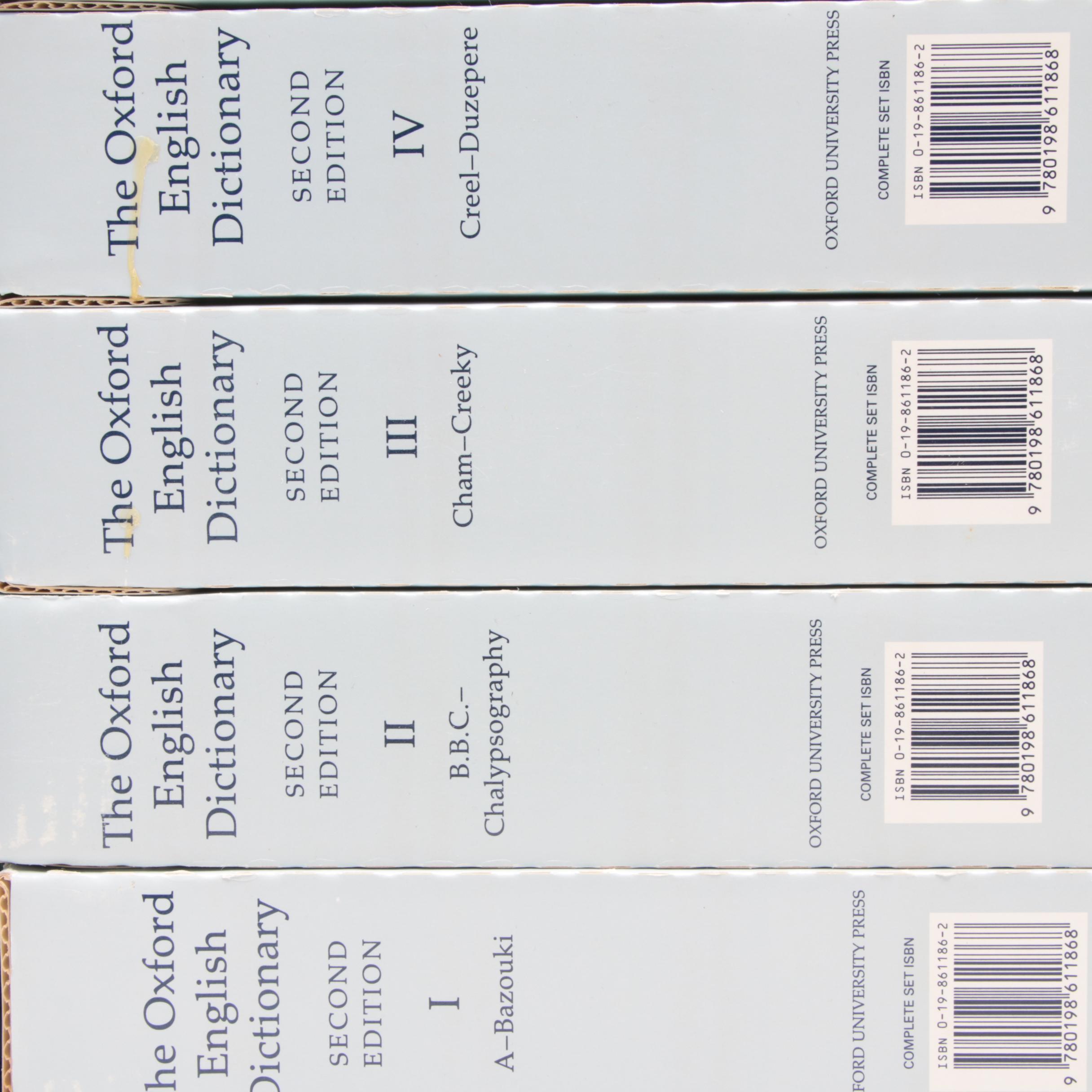 "The Oxford English Dictionary" 20 Volume Set